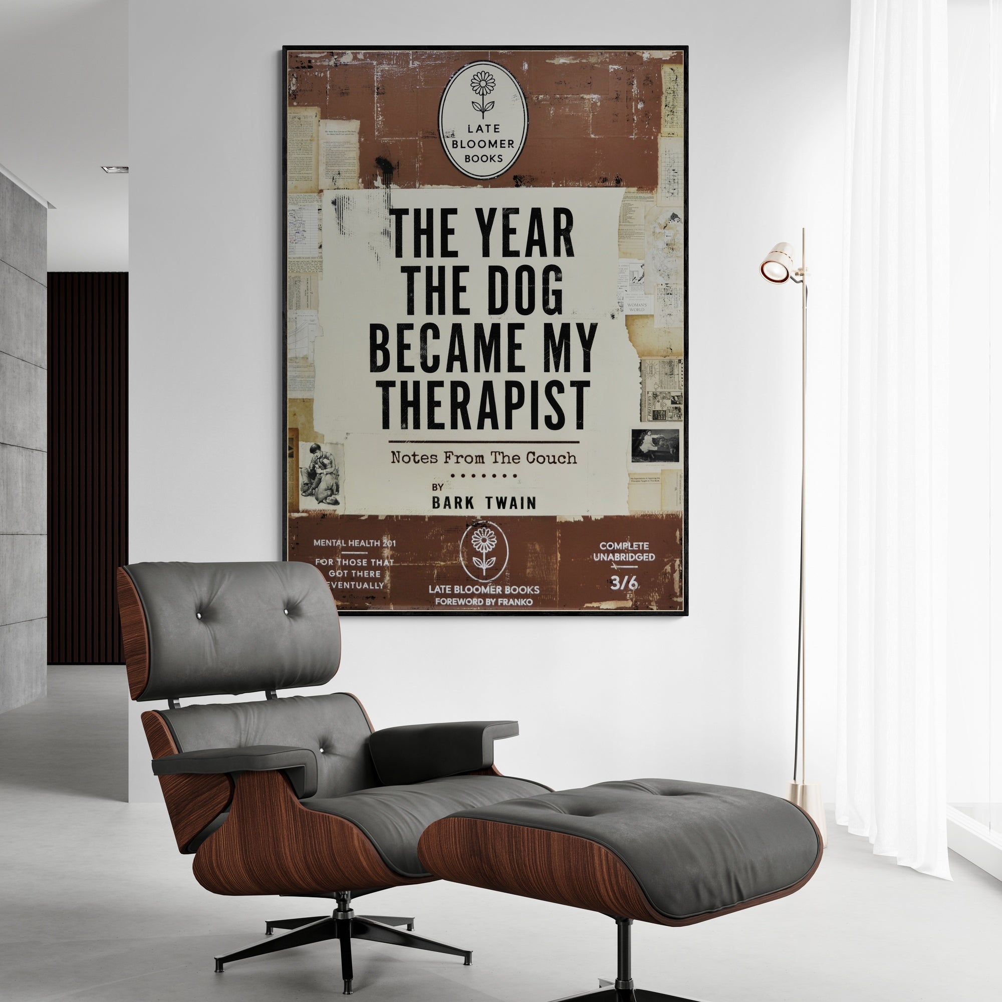 Late Bloomer Mental Health 49 100cm x 140cm Urban Pop Book Club Painting