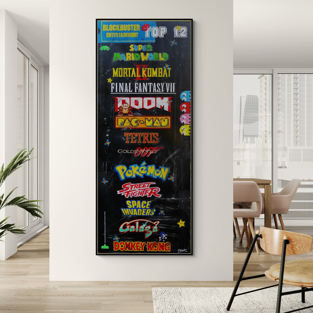 Top Gamers 200cm x 80cm Original Hand Painted Pop Art Painting (SOLD)
