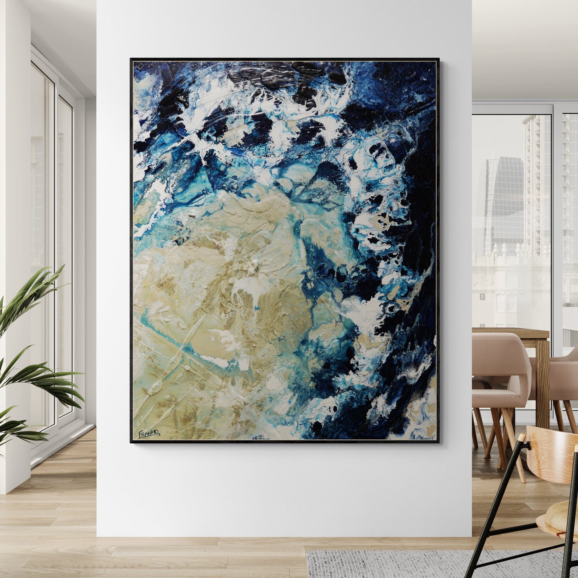 Raw Surf 120cm x 150cm Textured Abstract Painting