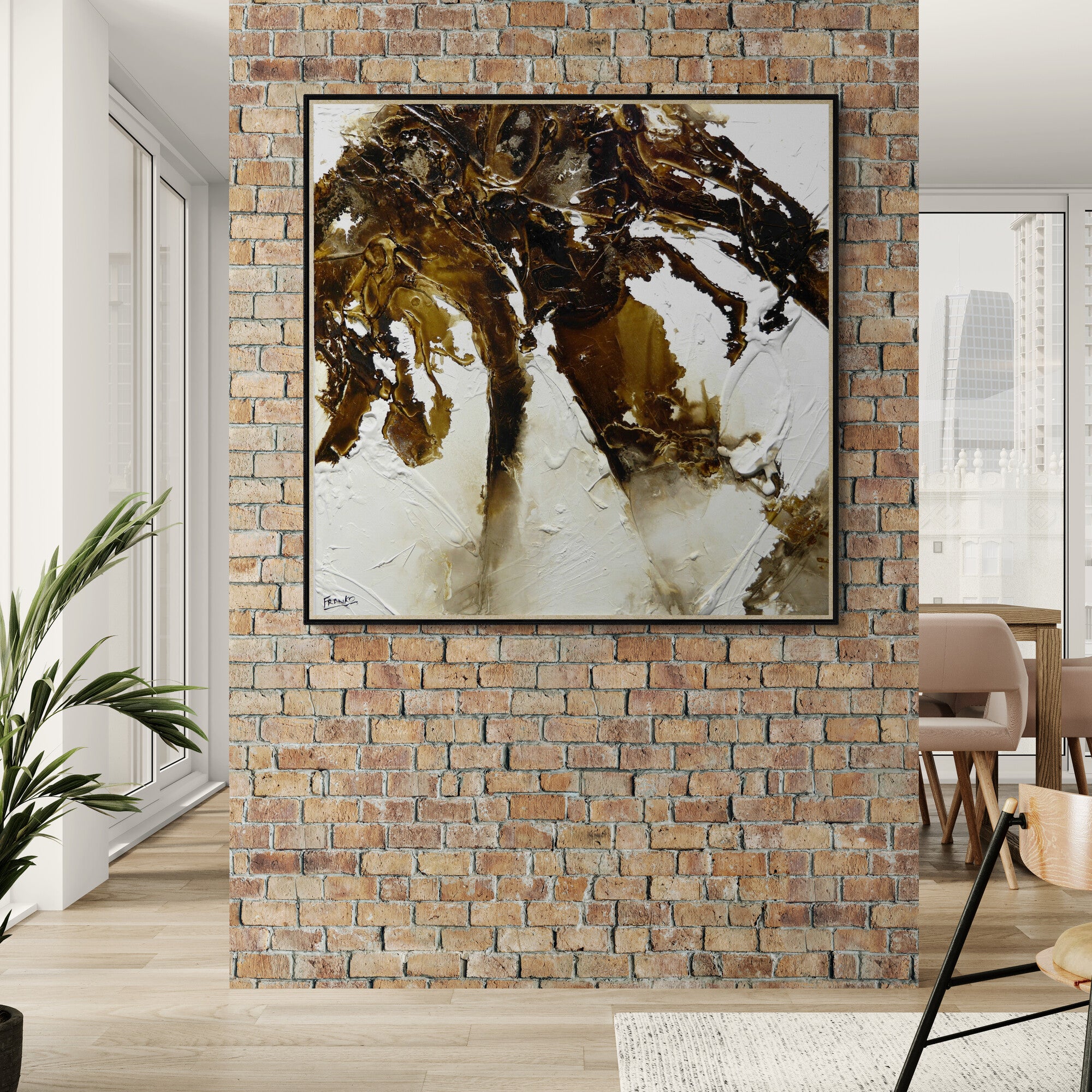 Rusted Honey 120cm x 120cm Textured Abstract Painting