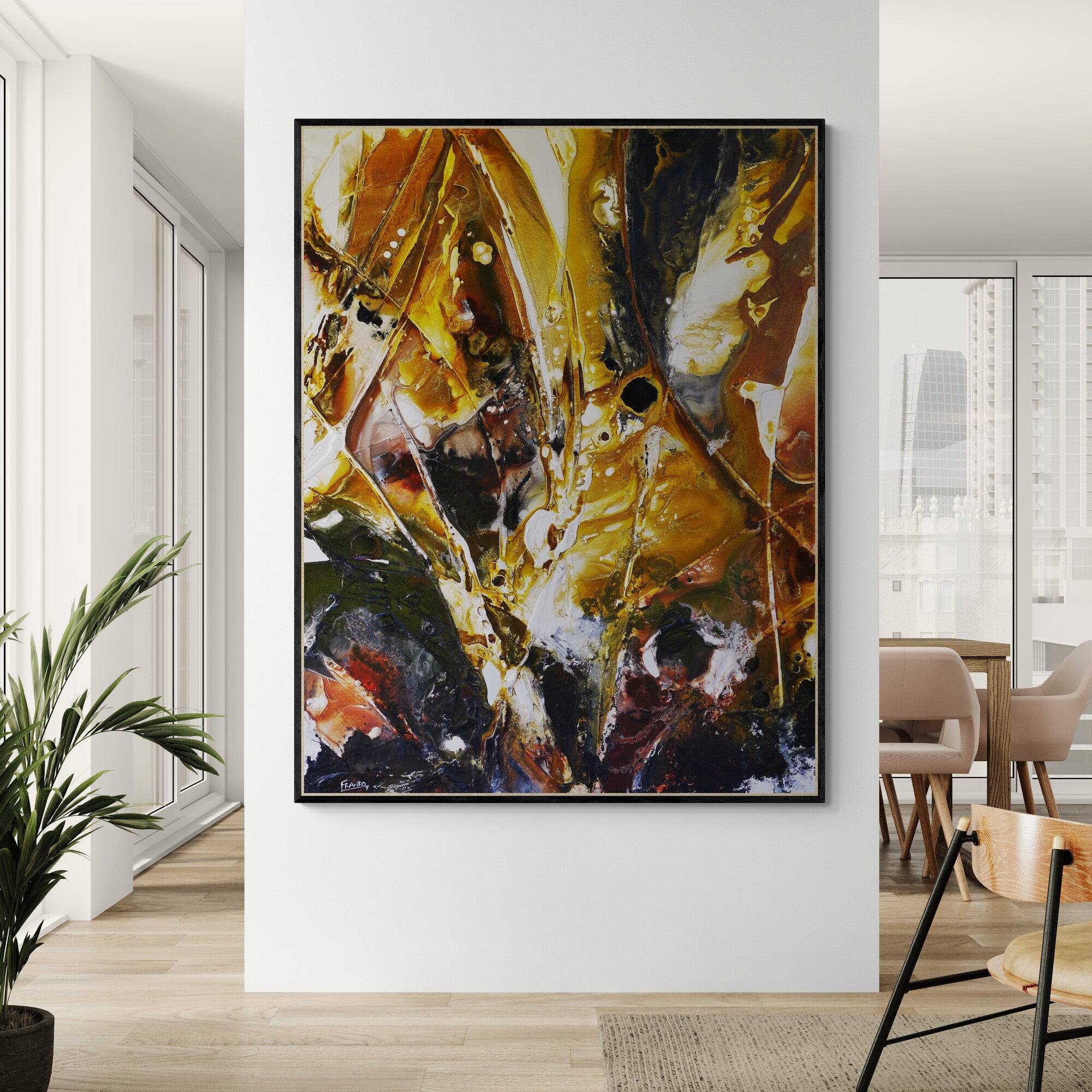 update alt-text with template Seeded Mustard 140cm x 180cm Textured Abstract Painting-Abstract-[Franko_Artist]-[The_Block]-[Dream_Homes]-[ideas]- [Grand_Designs]-Franklin Art Studio