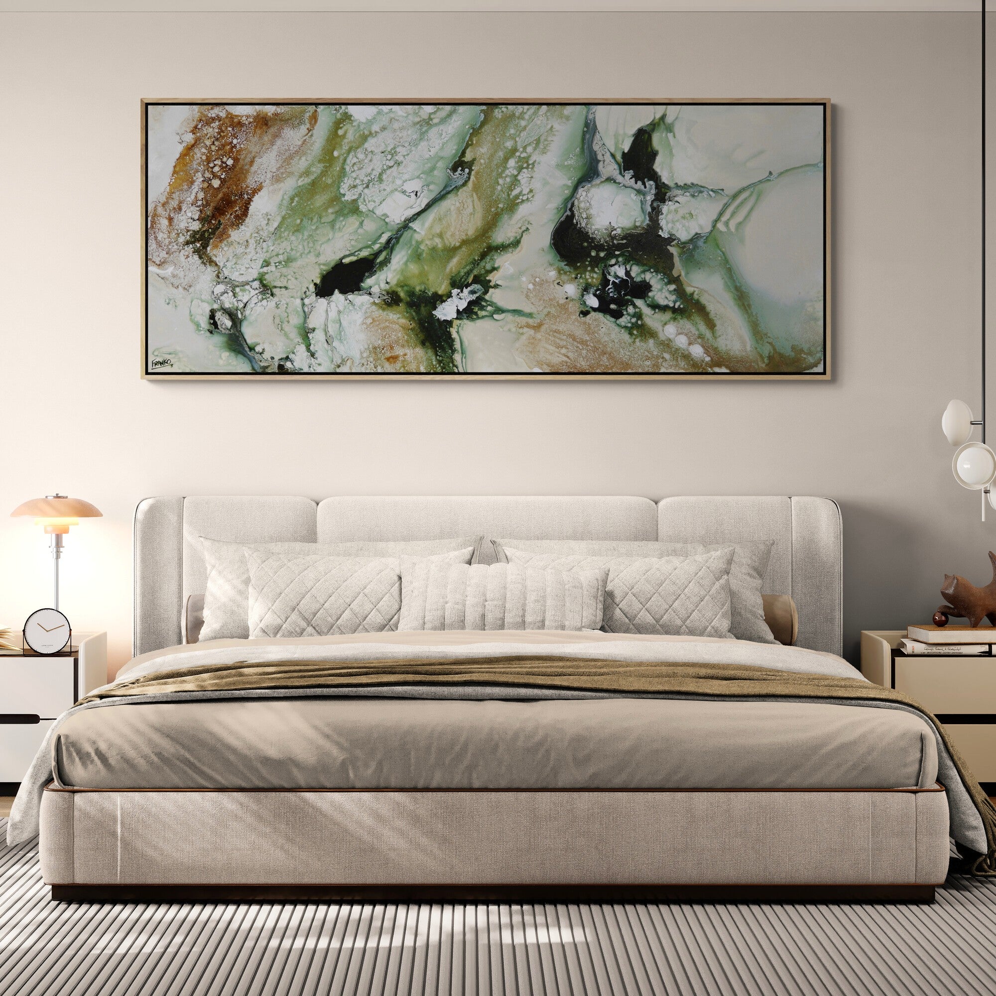 Refined 330 200cm x 80cm Blended Ink Abstract Painting (SOLD)
