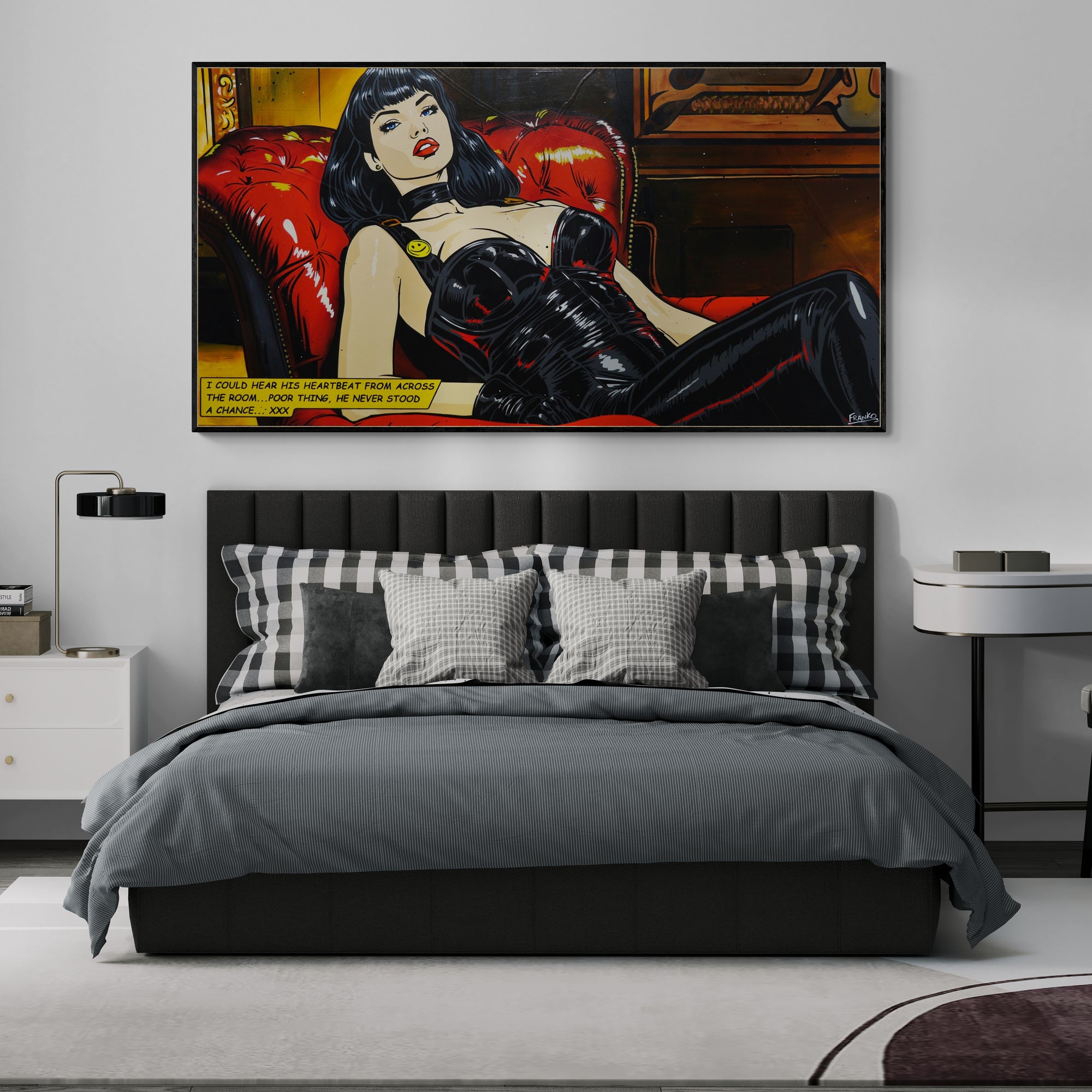 update alt-text with template Never Stood a Chance 190cm x 100cm Sexy Classic Pop Art Painting-Urban Pop Art-[Franko_Artist]-[The_Block]-[Dream_Homes]-[ideas]- [Grand_Designs]-Franklin Art Studio