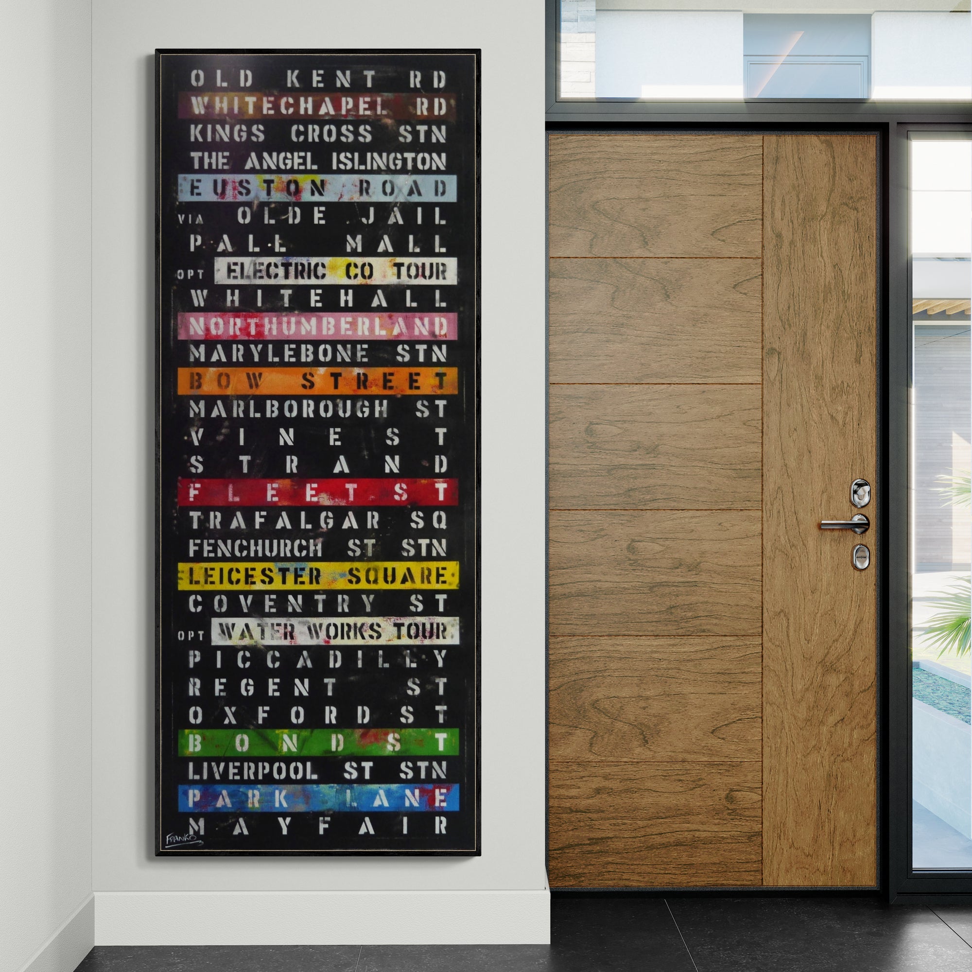 Big Bonds 200cm x 80cm Monopoly Urban Pop Art Painting-Urban Pop Art-[Franko_Artist]-[Australian_artist]-[Gold_Coast]-[Brisbane]-[modern]-[contemporary]-[original]-[Large_artwork]-[The_Block]-[Dream_Homes]-[ideas]-[Grand_Designs]-[Art_Lover]-Franklin Art Studio