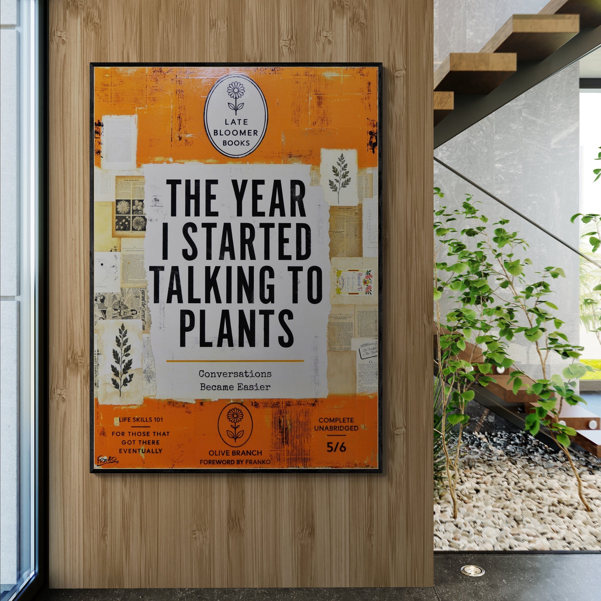 Late Bloomer Life Skills 62 100cm x 140cm Urban Pop Book Club Painting