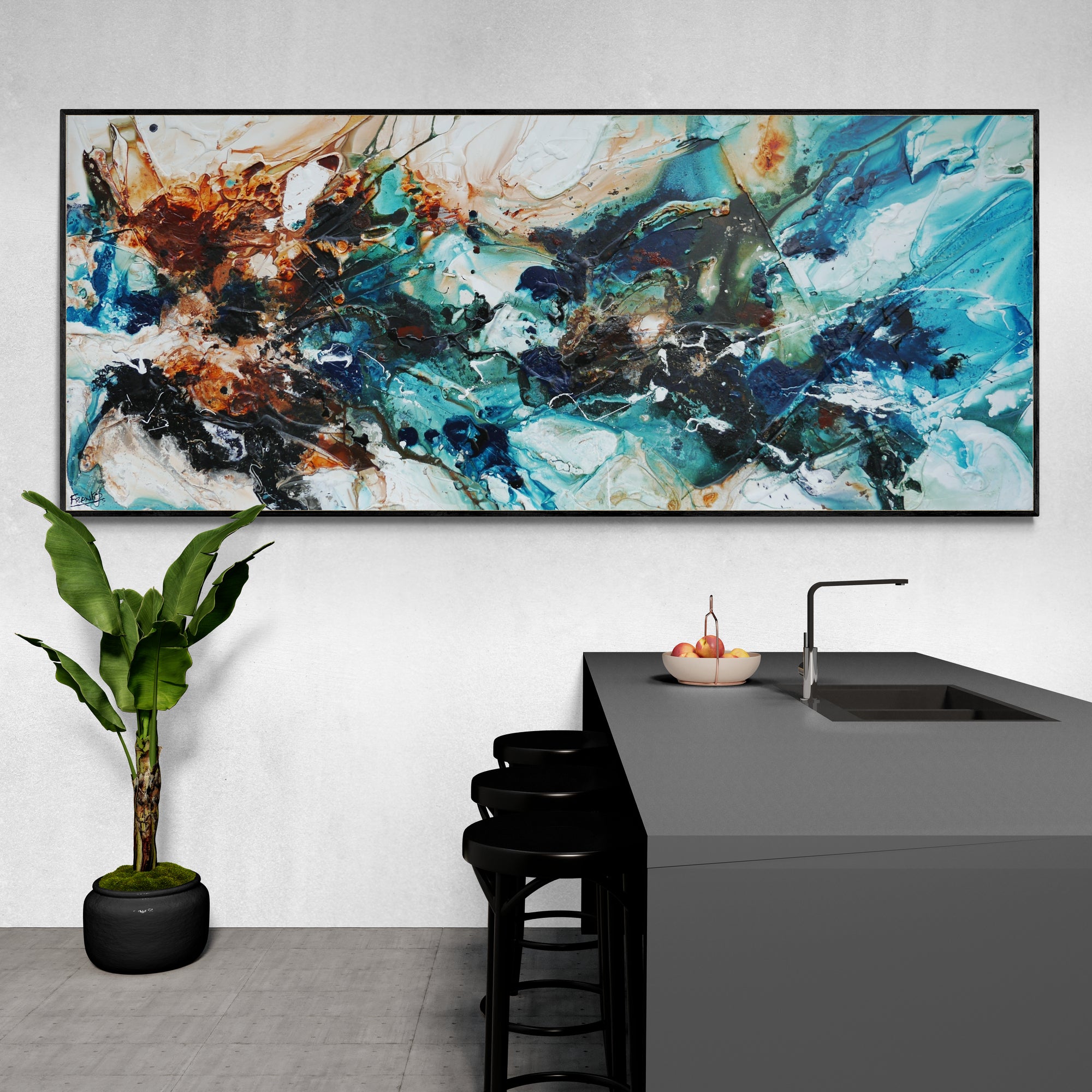 Raw Southern Oxide 240cm x 100cm Textured Abstract Painting (SOLD)-Abstract-[Franko_Artist]-[Australian_artist]-[Gold_Coast]-[Brisbane]-[modern]-[contemporary]-[original]-[Large_artwork]-[The_Block]-[Dream_Homes]-[ideas]-[Grand_Designs]-[Art_Lover]-Franklin Art Studio
