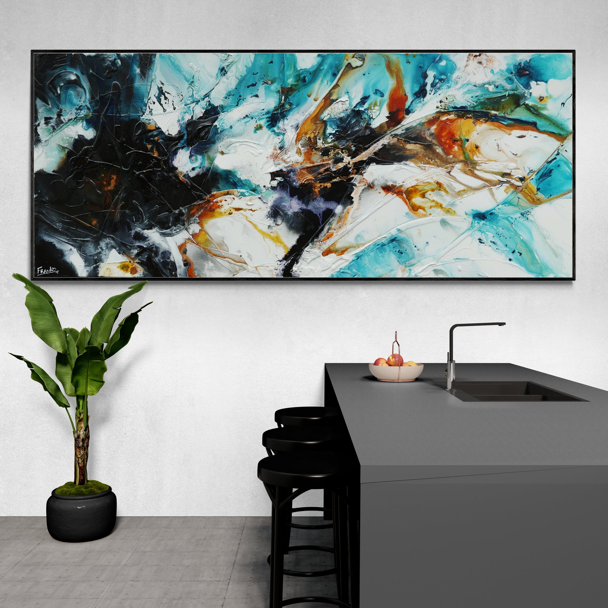 Levitate 240cm x 100cm Textured Abstract Painting (SOLD)-Abstract-[Franko_Artist]-[Australian_artist]-[Gold_Coast]-[Brisbane]-[modern]-[contemporary]-[original]-[Large_artwork]-[The_Block]-[Dream_Homes]-[ideas]-[Grand_Designs]-[Art_Lover]-Franklin Art Studio