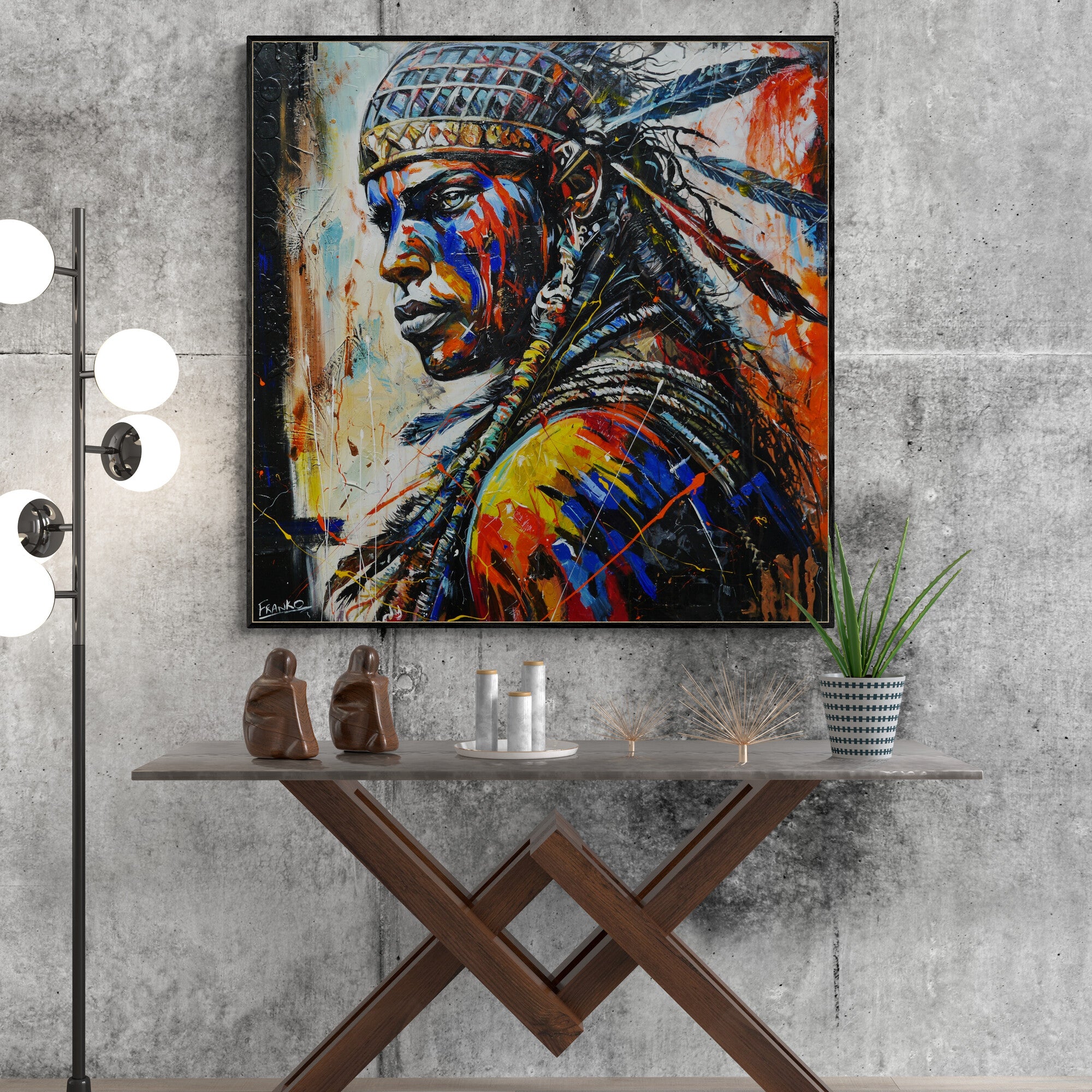 update alt-text with template Intensity 120cm x 120cm Brave and Beautiful Abstract Realism Textured Framed Painting (SOLD)-abstract realism-[Franko_Artist]-[The_Block]-[Dream_Homes]-[ideas]- [Grand_Designs]-Franklin Art Studio