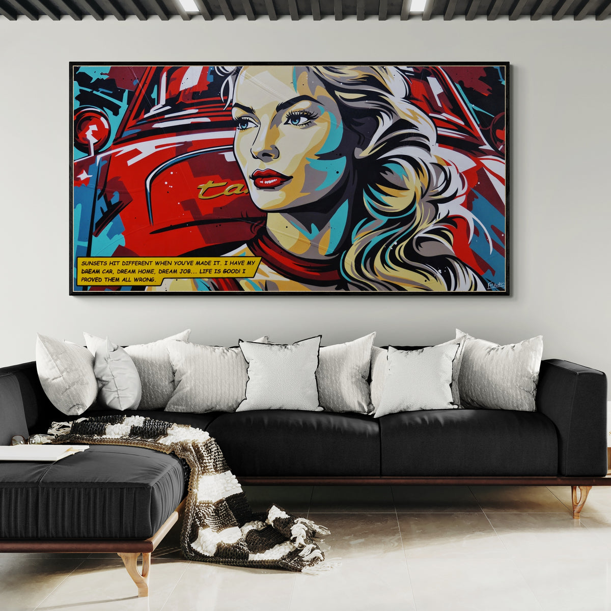 Living Dreams 190cm x 100cm Porsche Targa Classic Pop Art Painting