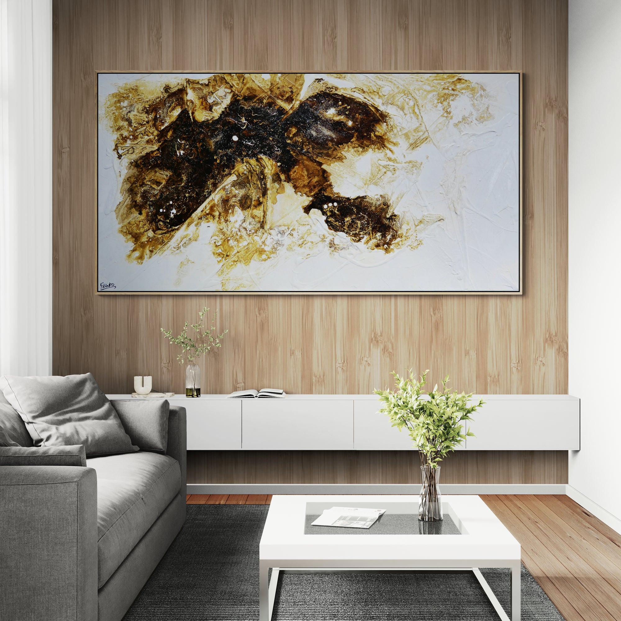 Mystery 190cm x 100cm Textured Abstract Painting