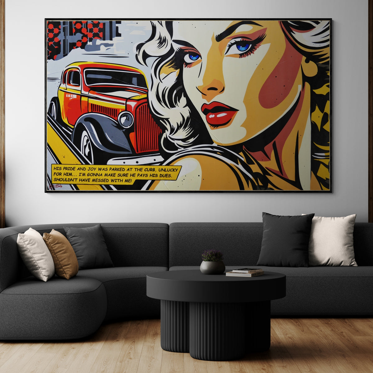 Unlucky 200cm x 120cm Car Classic Pop Art Painting