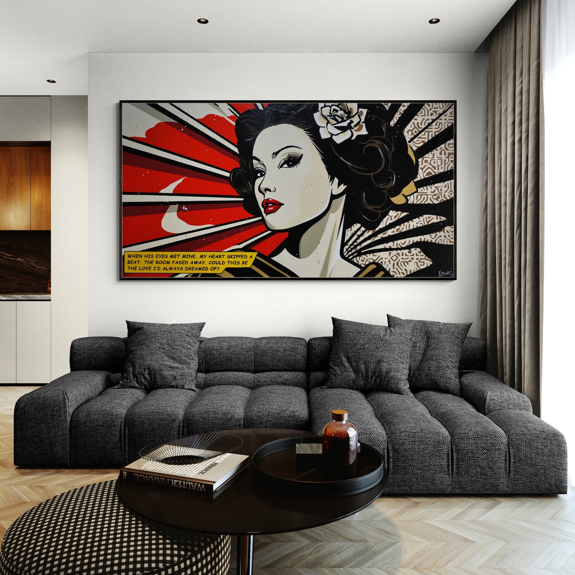 Dreamy Love 190cm x 100cm Classic Pop Art Painting (SOLD)