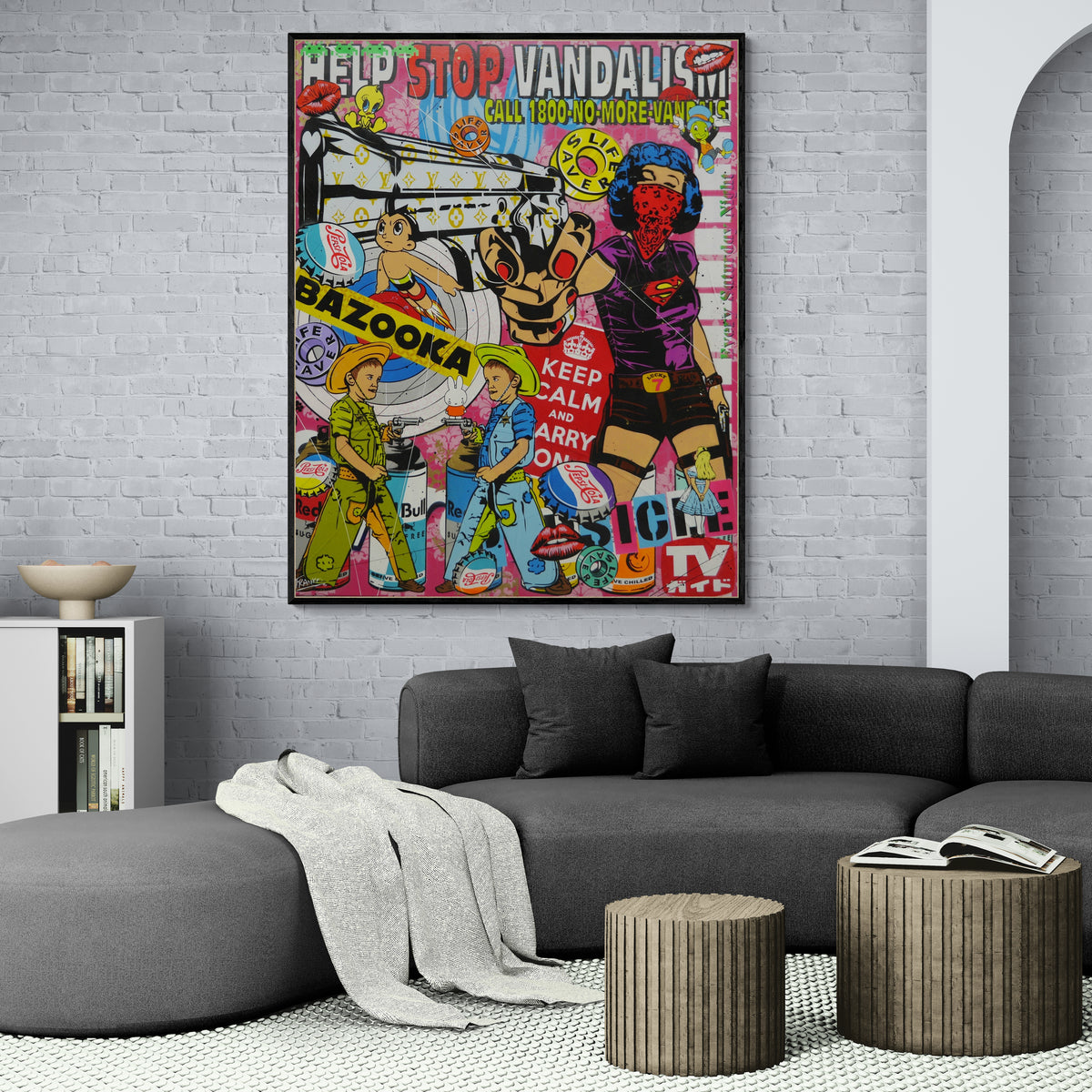 Miss Lucky Bandit 120cm x 150cm Marilyn Monroe Textured Urban Pop Art Painting