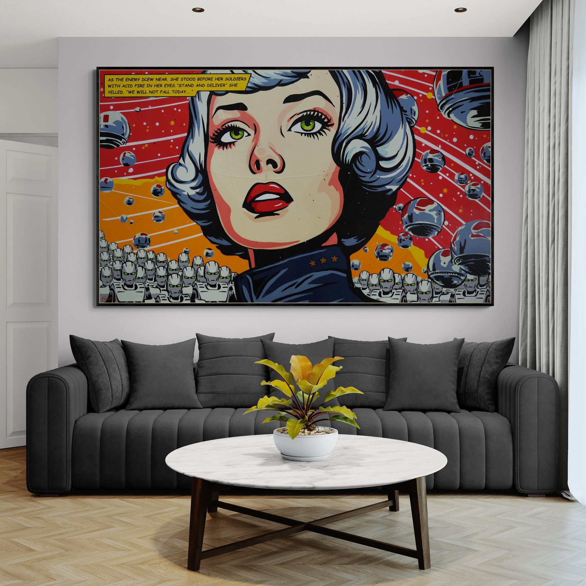 Acid Fire 200cm x 120cm Space Classic Pop Art Painting