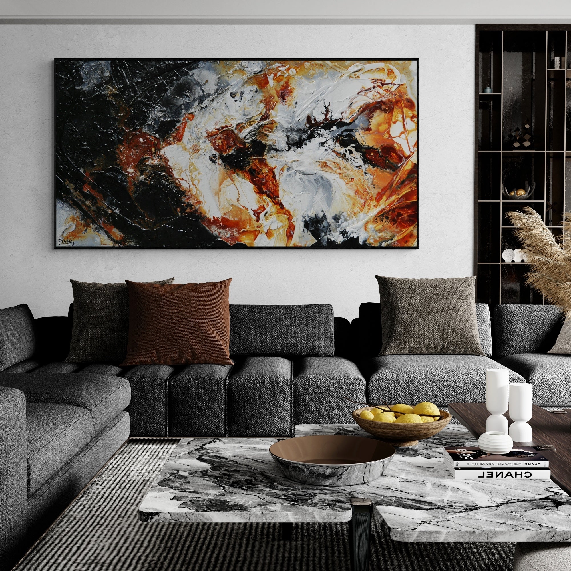 Oxide Nero 190cm x 100cm Textured Abstract Painting (SOLD)-Abstract-[Franko_Artist]-[Australian_artist]-[Gold_Coast]-[Brisbane]-[modern]-[contemporary]-[original]-[Large_artwork]-[The_Block]-[Dream_Homes]-[ideas]-[Grand_Designs]-[Art_Lover]-Franklin Art Studio