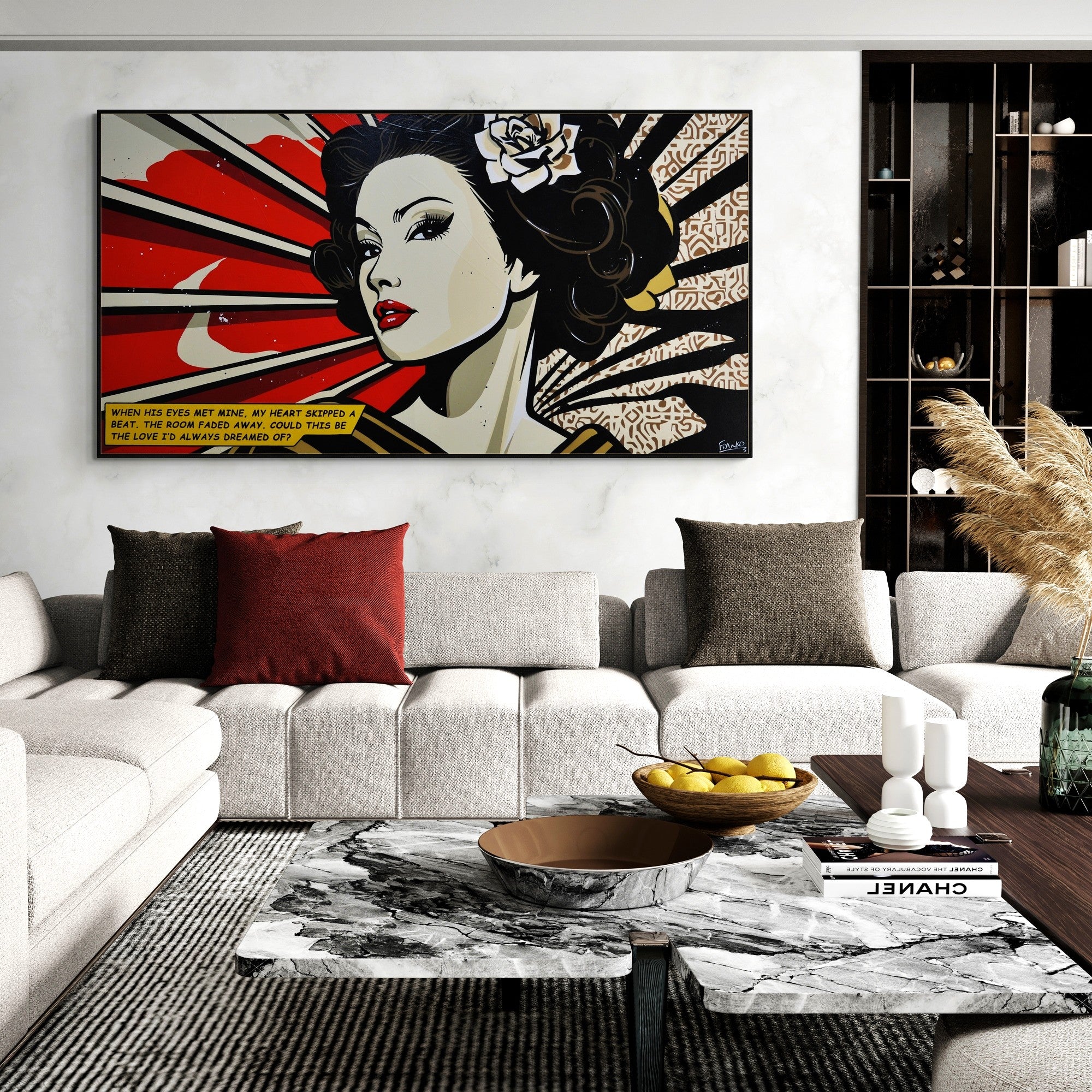 Dreamy Love 190cm x 100cm Classic Pop Art Painting (SOLD)