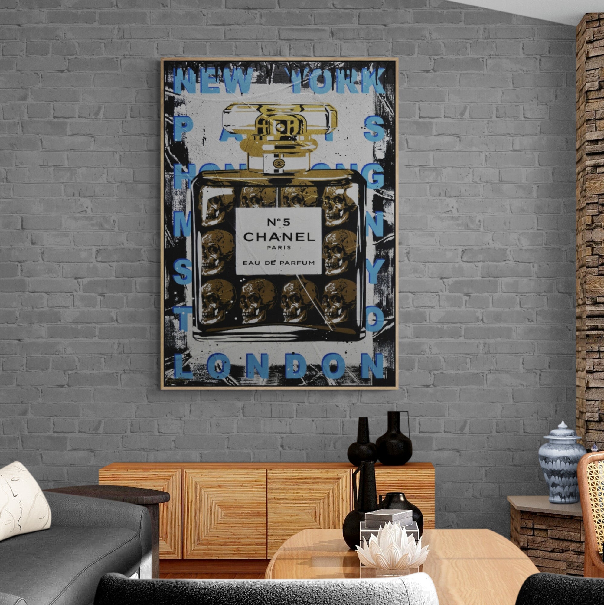 The New Fragrance 140cm x 100cm Perfume Bottle Textured Urban Pop Art Painting (SOLD)-Urban Pop Art-[Franko_Artist]-[The_Block]-[Dream_Homes]-[ideas]-[Grand_Designs]-[Art_Lover]-Franklin Art Studio