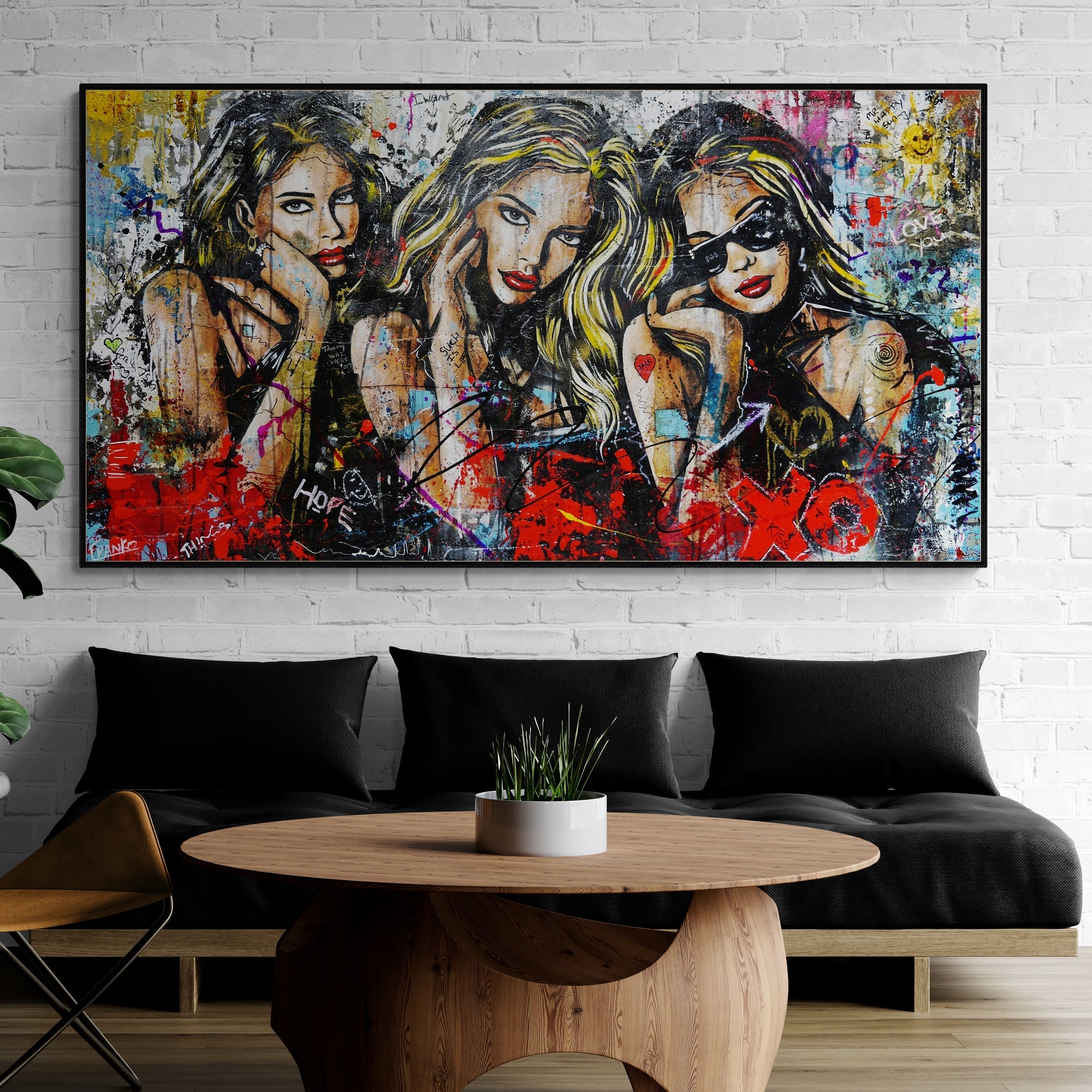 Goddesses 190cm x 100cm Sexy Concrete Textured Street Art Painting (SOLD)-concrete-[Franko_Artist]-[Australian_artist]-[Gold_Coast]-[Brisbane]-[modern]-[contemporary]-[original]-[Large_artwork]-[The_Block]-[Dream_Homes]-[ideas]-[Grand_Designs]-[Art_Lover]-Franklin Art Studio