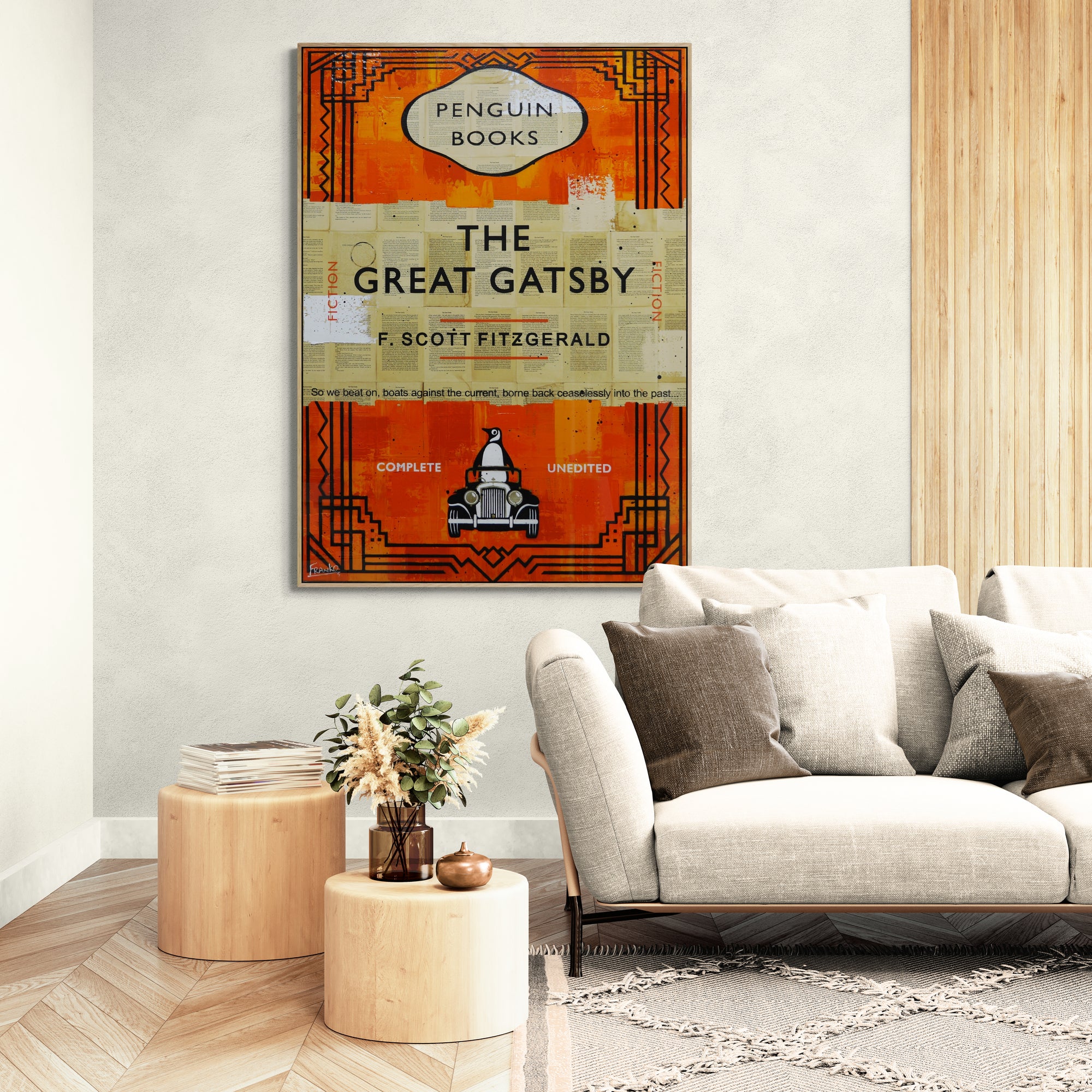 update alt-text with template The Greatest 140cm x 100cm Urban Pop Book Club Painting-book club-[Franko_Artist]-[The_Block]-[Dream_Homes]-[ideas]- [Grand_Designs]-Franklin Art Studio