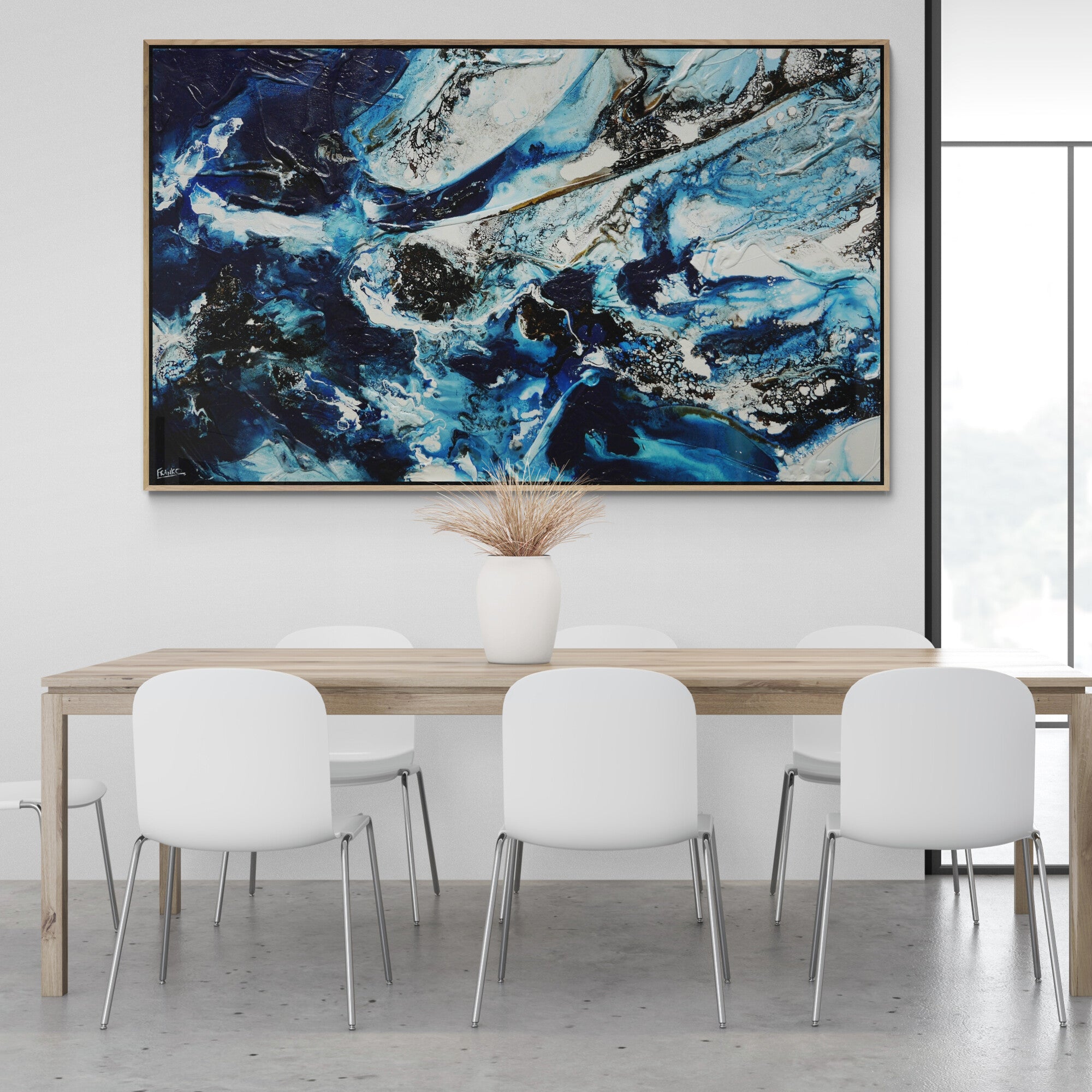 Cobalt Intuition 200cm x 120cm Textured Abstract Painting