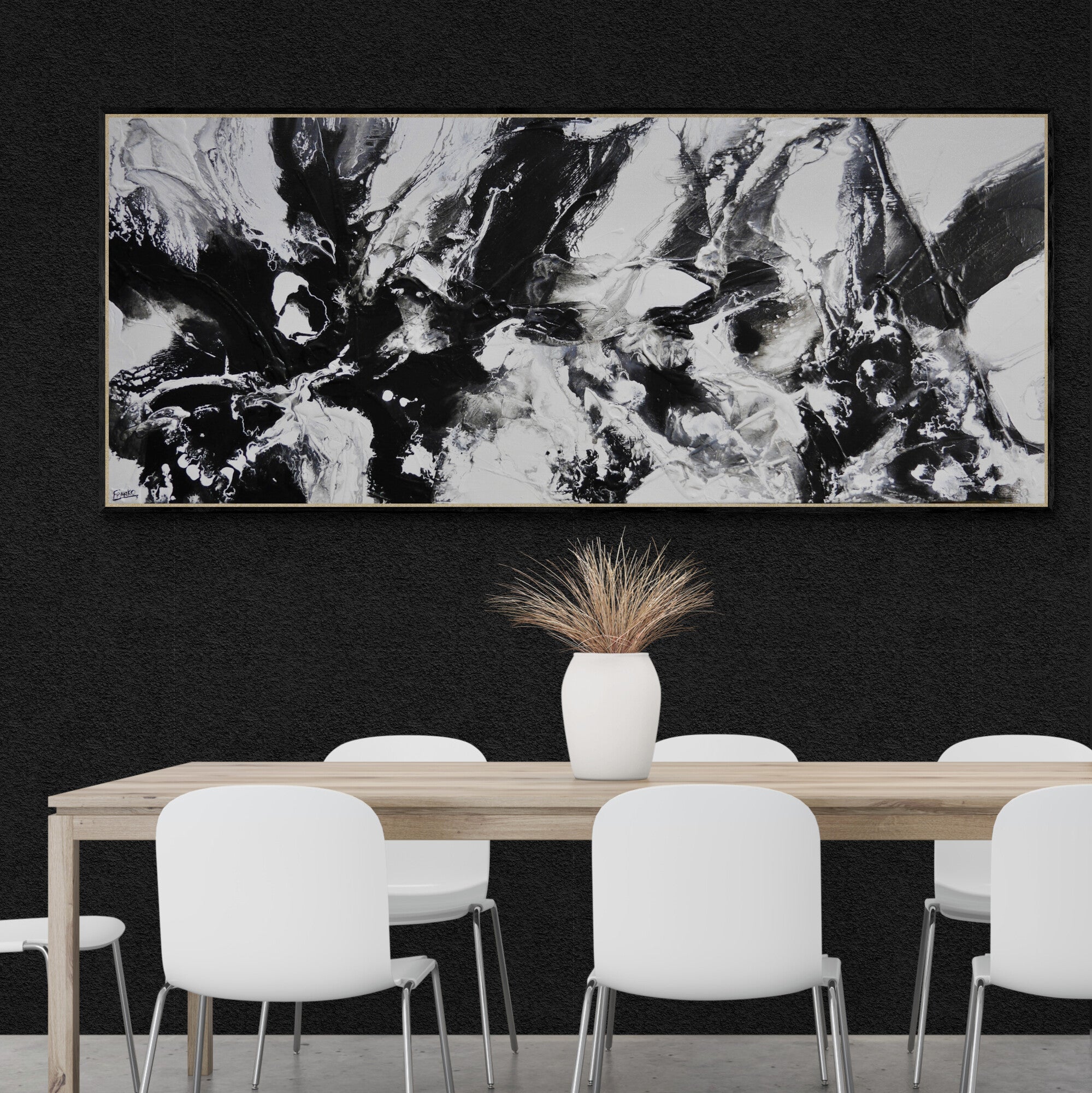 (HOLD REECE) Carbonated 240cm x 100cm Textured Abstract Painting (HOLD REECE)