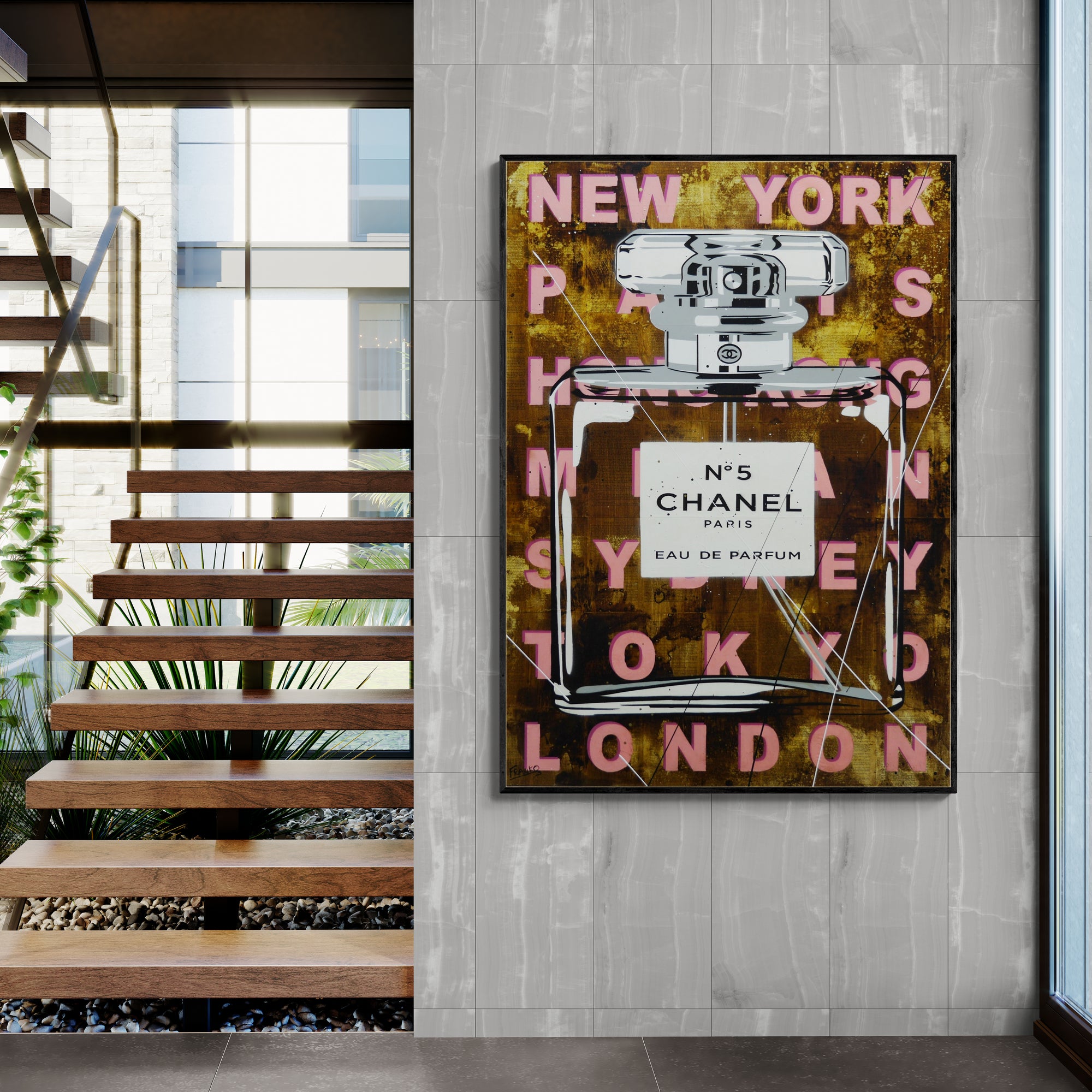 update alt-text with template Parisian Vibes 140cm x 100cm Urban Pop Book Club Painting-book club-[Franko_Artist]-[The_Block]-[Dream_Homes]-[ideas]- [Grand_Designs]-Franklin Art Studio