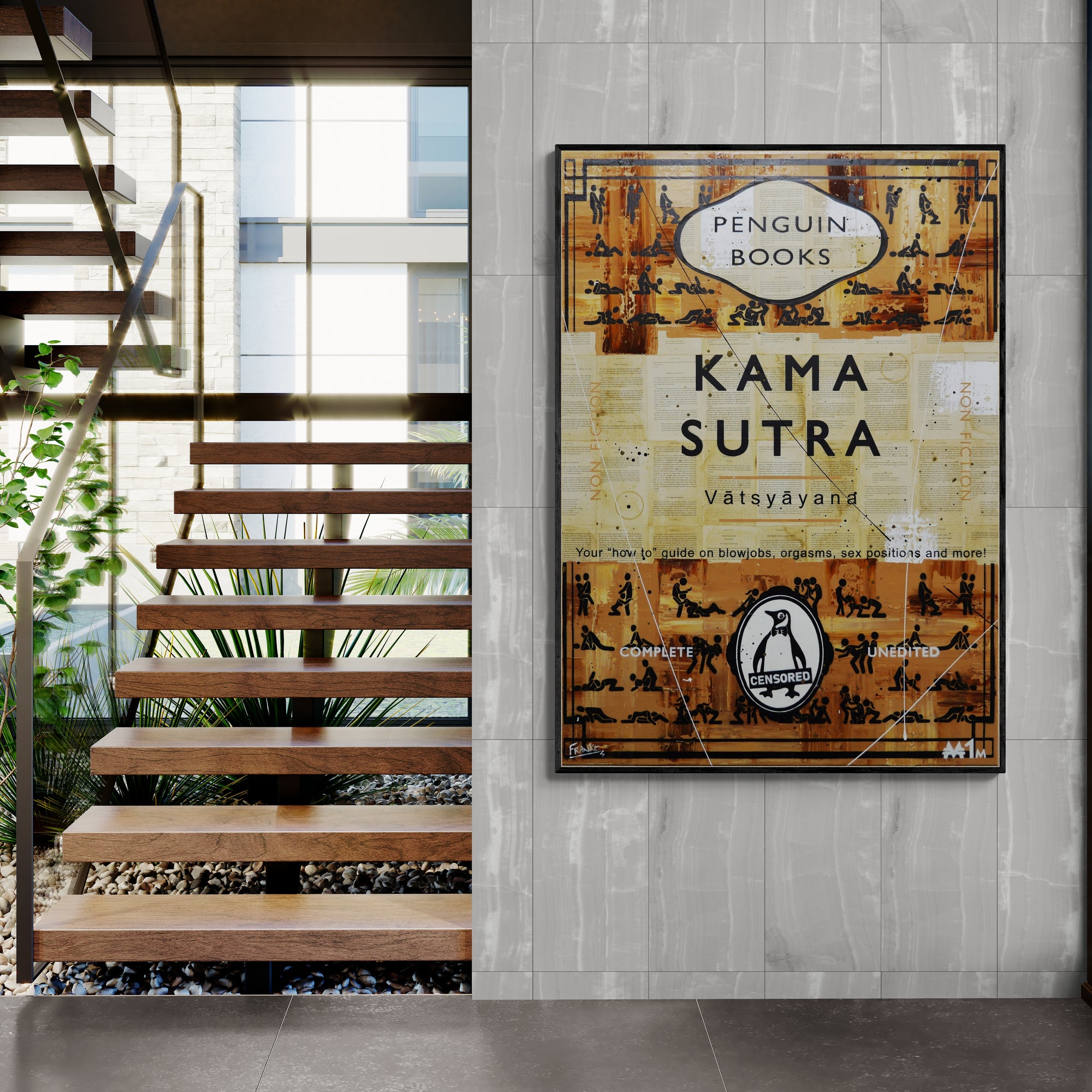 Kama 140cm x 100cm Sexy Urban Pop Book Club Painting-book club-[Franko_Artist]-[Australian_artist]-[Gold_Coast]-[Brisbane]-[modern]-[contemporary]-[original]-[Large_artwork]-[The_Block]-[Dream_Homes]-[ideas]-[Grand_Designs]-[Art_Lover]-Franklin Art Studio