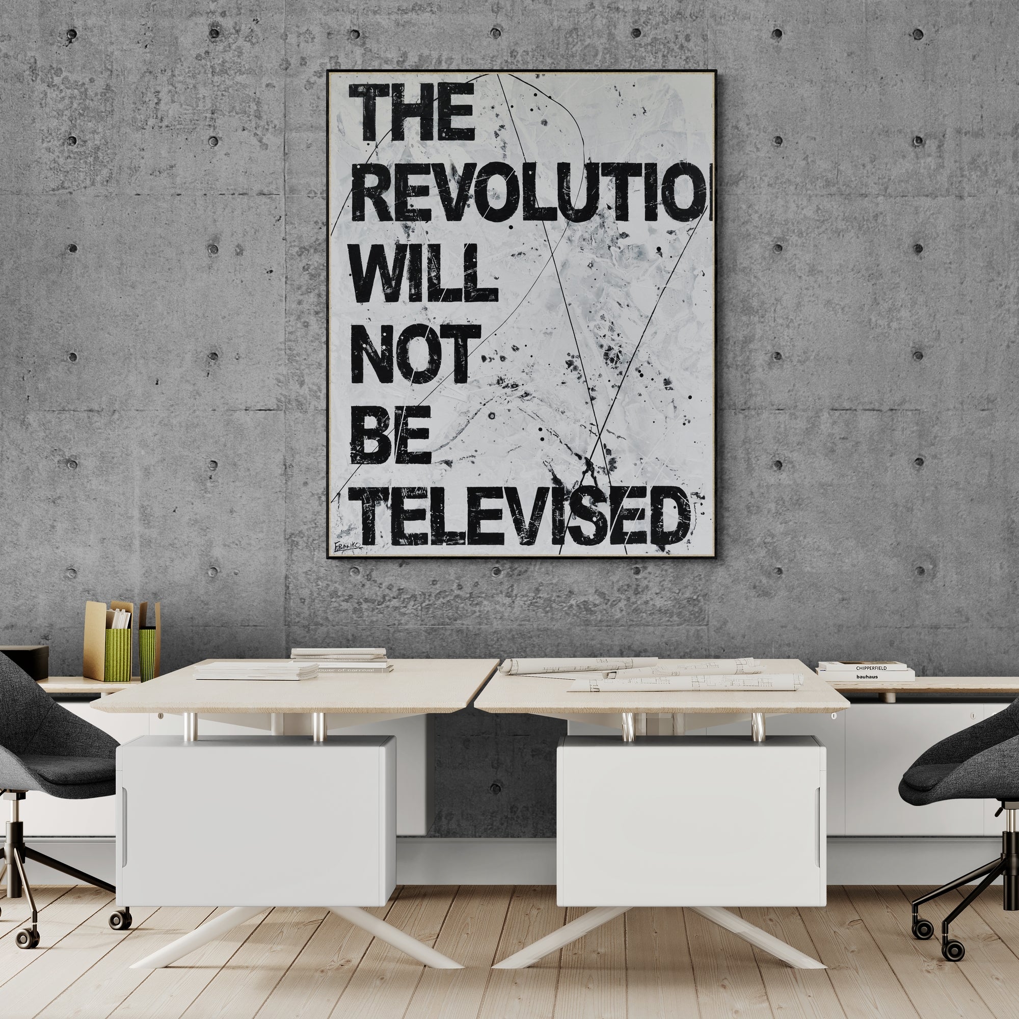 update alt-text with template Revolutions and Stuff 120cm x 150cm Textured Urban Pop Art Painting-Urban Pop Art-[Franko_Artist]-[The_Block]-[Dream_Homes]-[ideas]- [Grand_Designs]-Franklin Art Studio