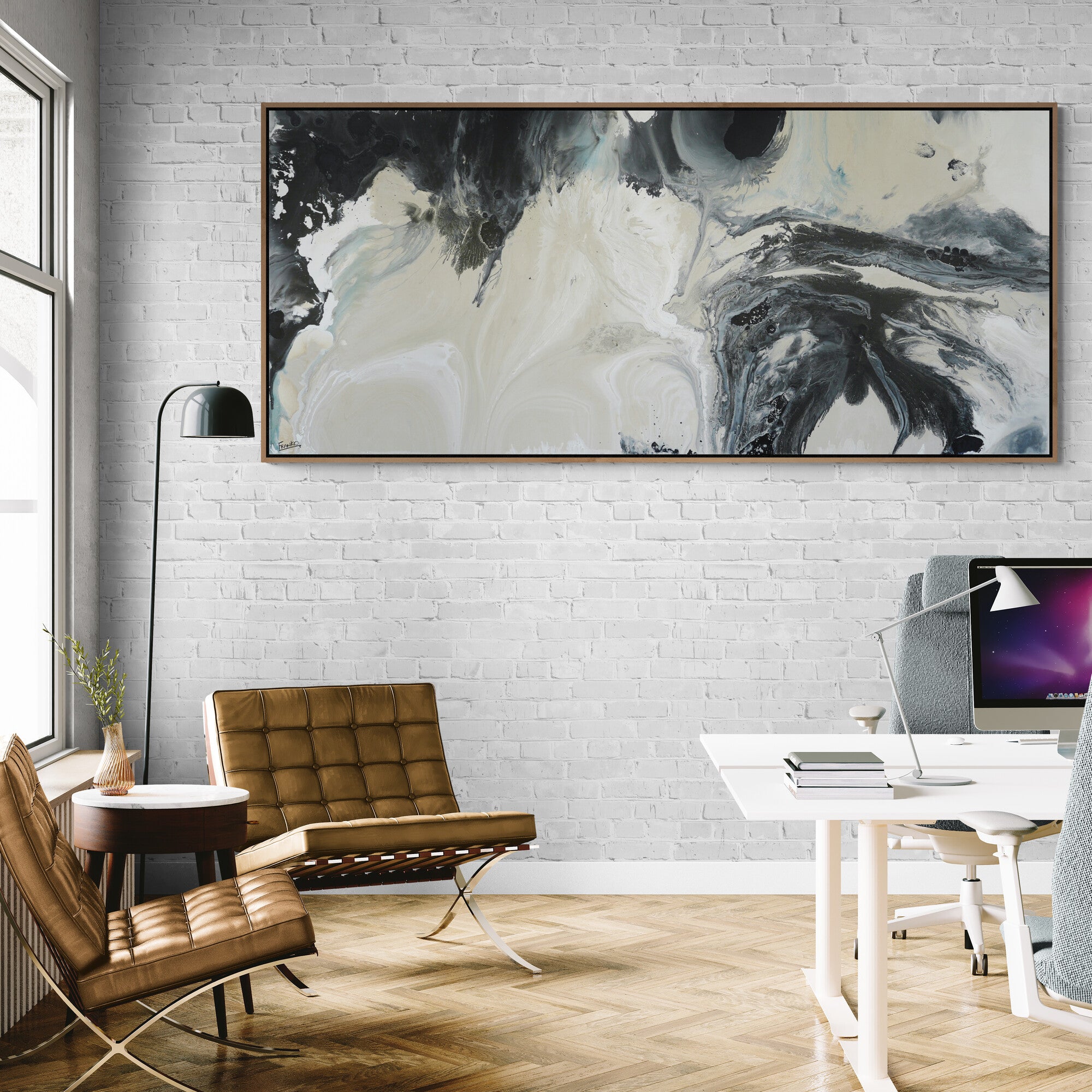 Refined 868 270cm x 120cm Blended Ink Abstract Painting