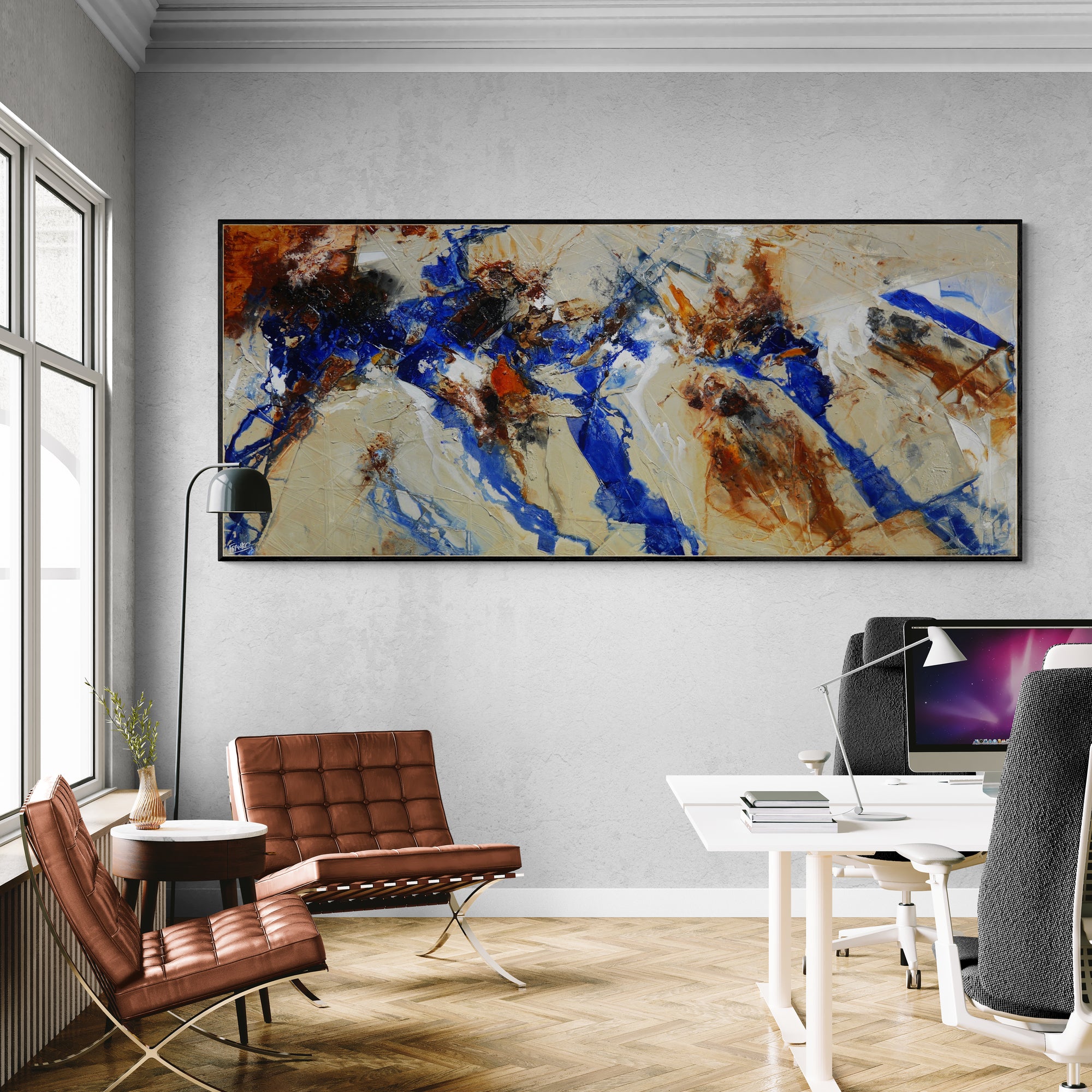 update alt-text with template Ultra Rust 240cm x 100cm Textured Abstract Painting-Abstract-[Franko_Artist]-[The_Block]-[Dream_Homes]-[ideas]- [Grand_Designs]-Franklin Art Studio