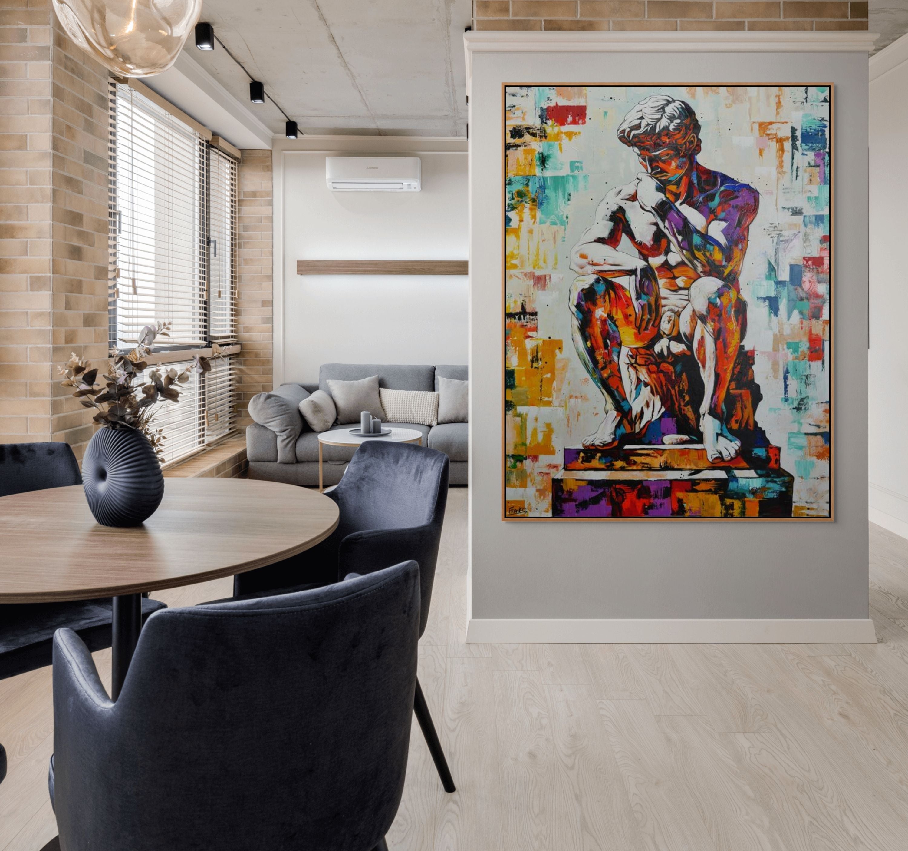 update alt-text with template Thought 140cm x 180cm Statue Textured Abstract Realism Painting (SOLD)-abstract realism-[Franko_Artist]-[The_Block]-[Dream_Homes]-[ideas]- [Grand_Designs]-Franklin Art Studio