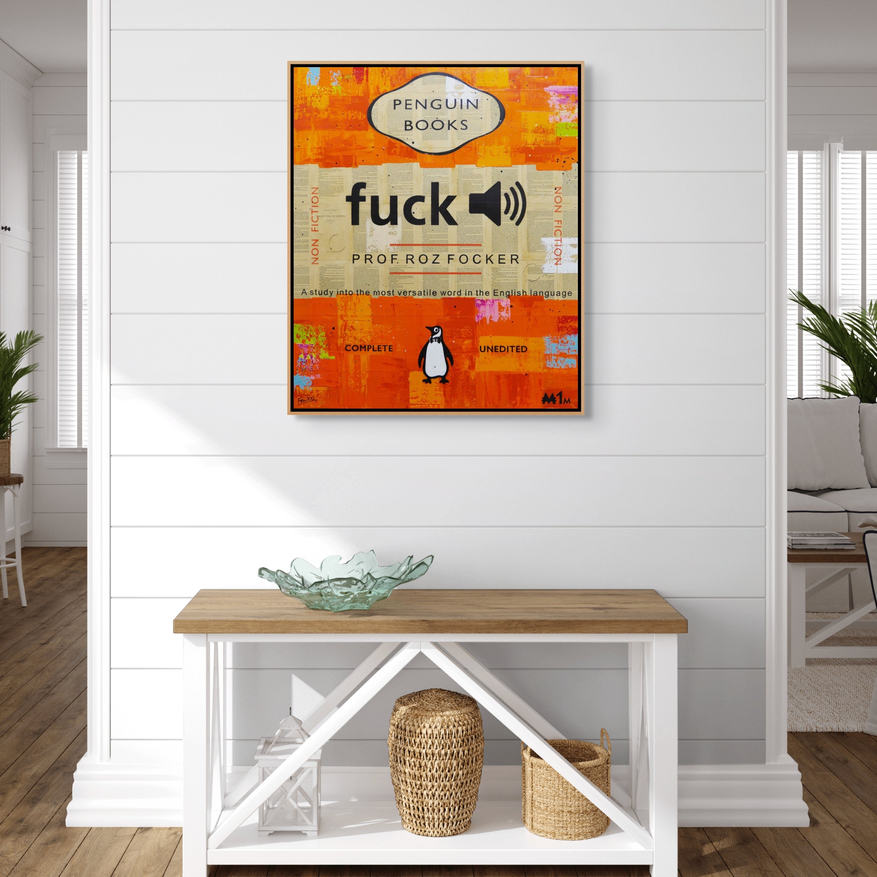 Stop "F"ing around 100cm x 120cm Urban Pop Book Club Painting (SOLD)