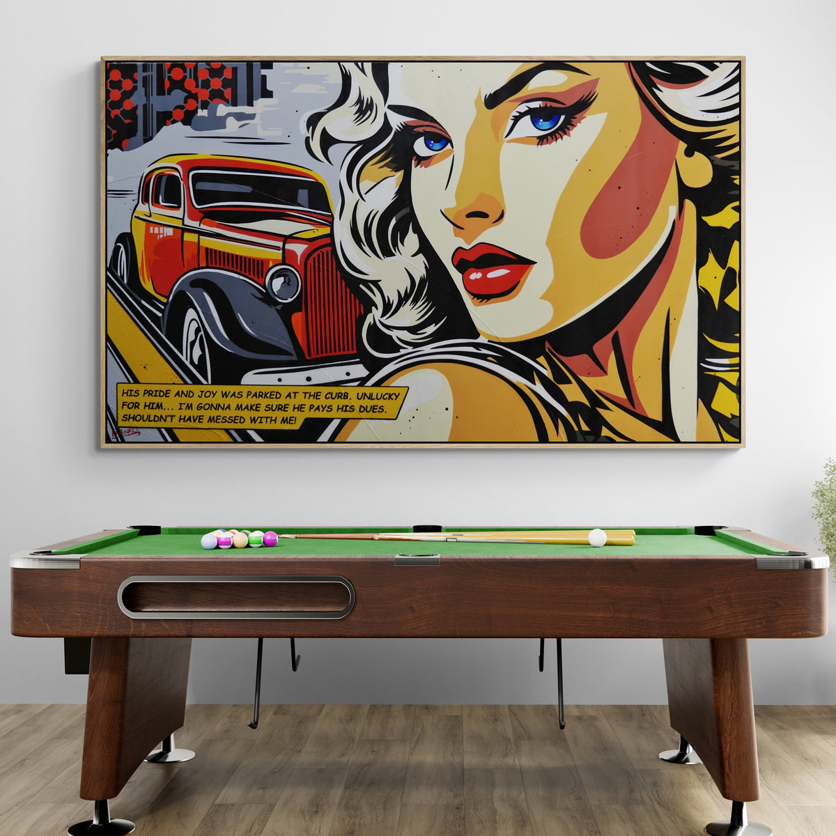 Unlucky 200cm x 120cm Car Classic Pop Art Painting