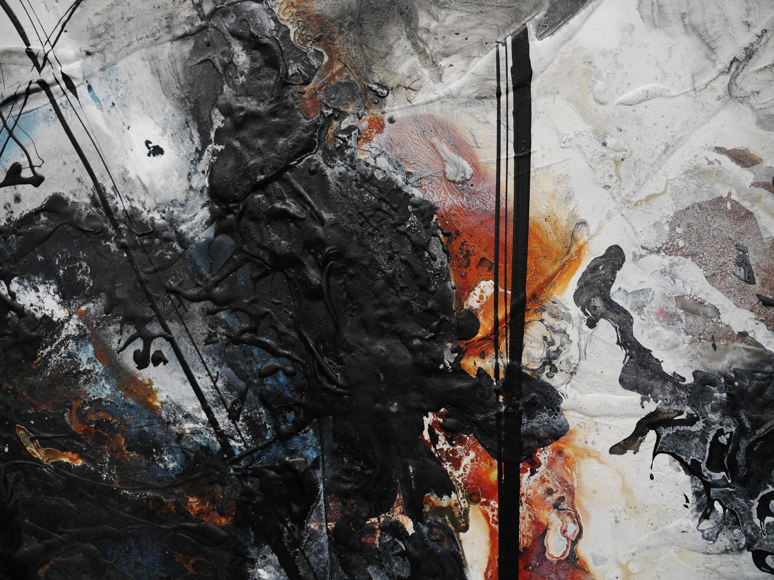 Resonating Energy 240cm x 100cm Textured Abstract Painting