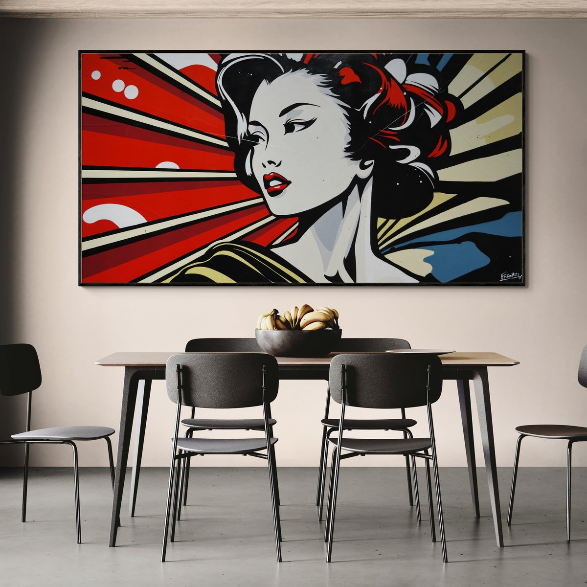 Yuki 190cm x 100cm Japanese Classic Pop Art Painting