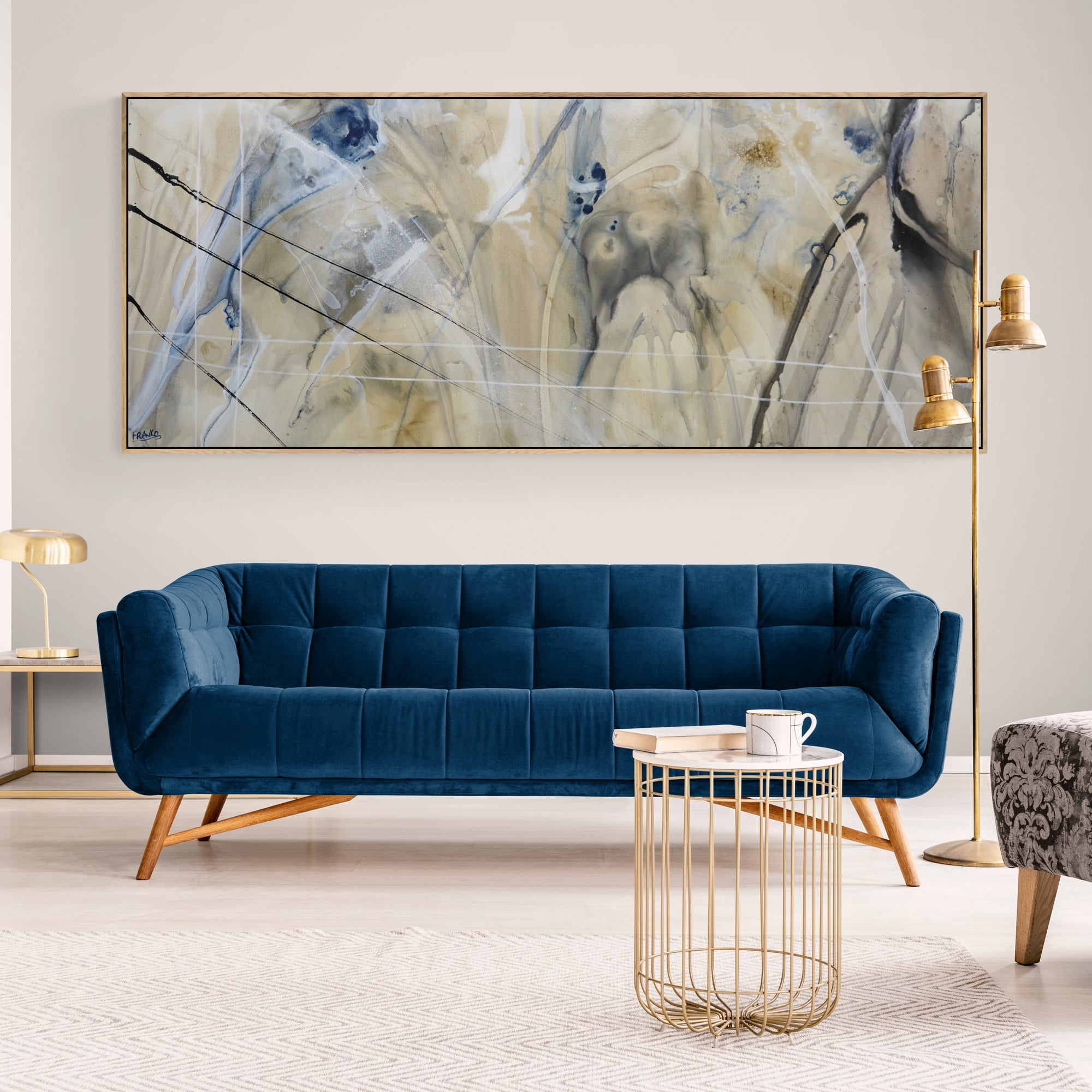 Refined 14 240cm x 100cm Blended Ink Abstract Painting-Abstract-[Franko_Artist]-[Australian_artist]-[Gold_Coast]-[Brisbane]-[modern]-[contemporary]-[original]-[Large_artwork]-[The_Block]-[Dream_Homes]-[ideas]-[Grand_Designs]-[Art_Lover]-Franklin Art Studio