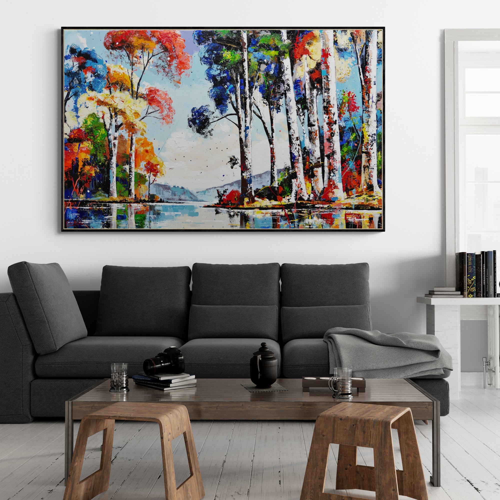 Serenity Point 160cm x 100cm FRAME INC Australian Landscape Abstract Realism Textured Painting