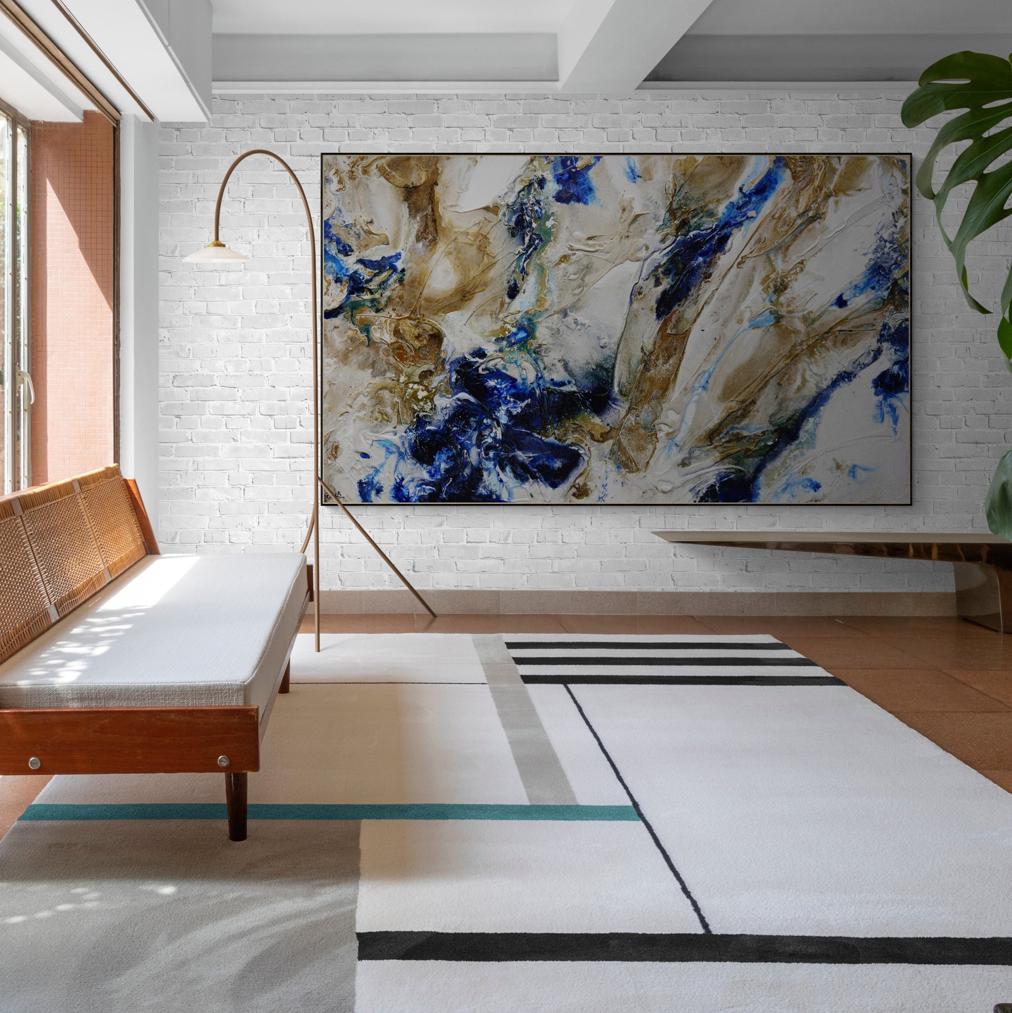 Honey Casbah 250cm x 150cm Textured Abstract Painting (SOLD)-Abstract-[Franko_Artist]-[The_Block]-[Dream_Homes]-[ideas]-[Grand_Designs]-[Art_Lover]-Franklin Art Studio