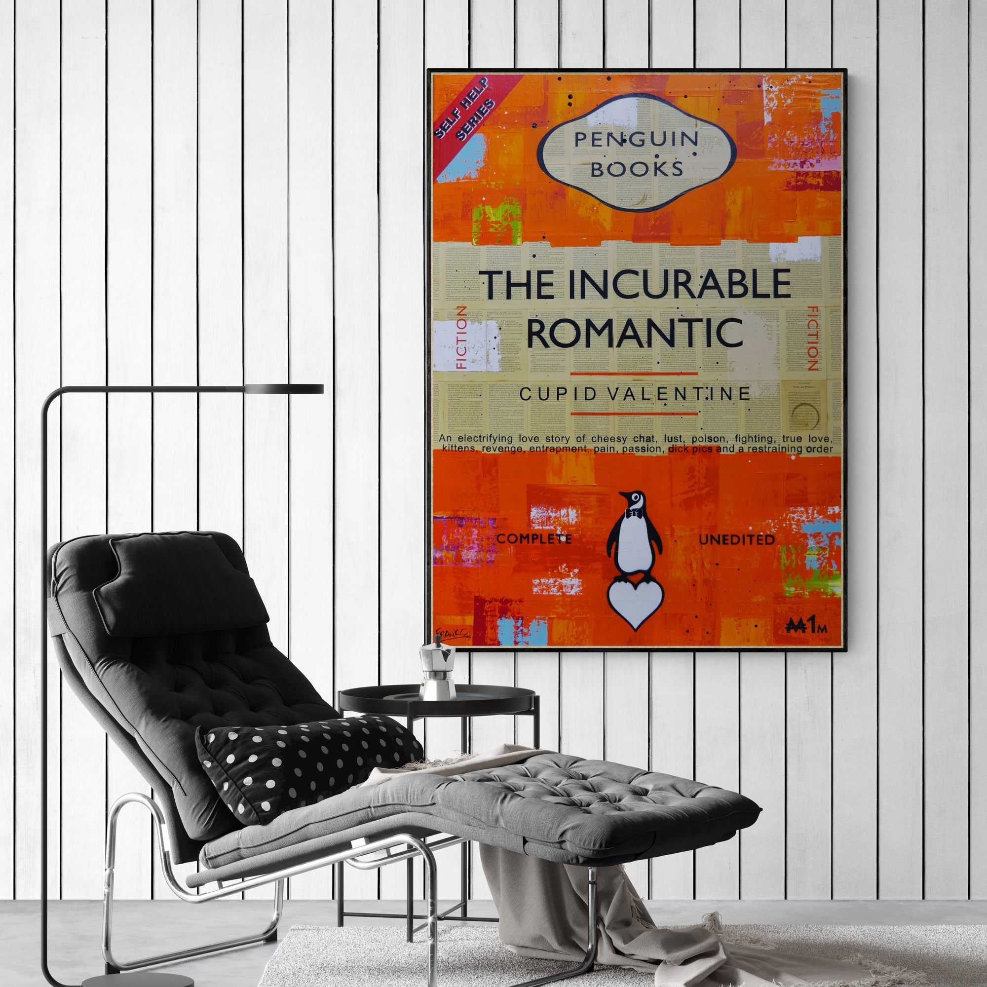 Romancing 100cm x 140cm Urban Pop Book Club Painting (SOLD)-book club-[Franko_Artist]-[The_Block]-[Dream_Homes]-[ideas]- [Grand_Designs]-Franklin Art Studio
