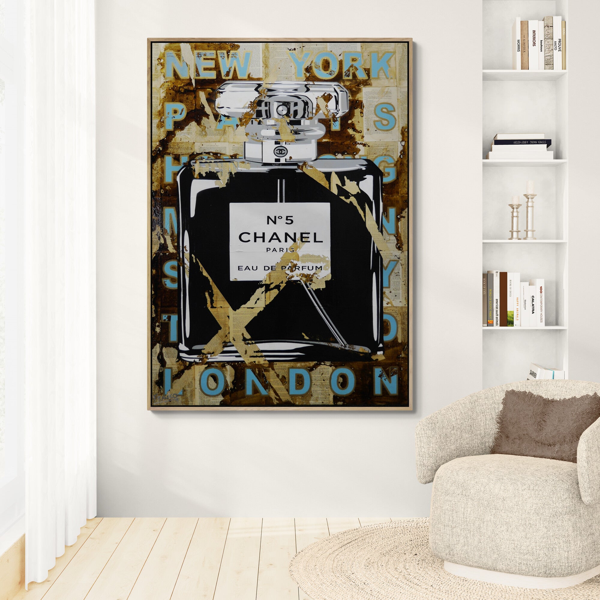 Ripped Coco 100cm x 140cm Romantic Book Pages Urban Pop Art Painting-Urban Pop Art-[Franko_Artist]-[Australian_artist]-[Gold_Coast]-[Brisbane]-[modern]-[contemporary]-[original]-[Large_artwork]-[The_Block]-[Dream_Homes]-[ideas]-[Grand_Designs]-[Art_Lover]-Franklin Art Studio