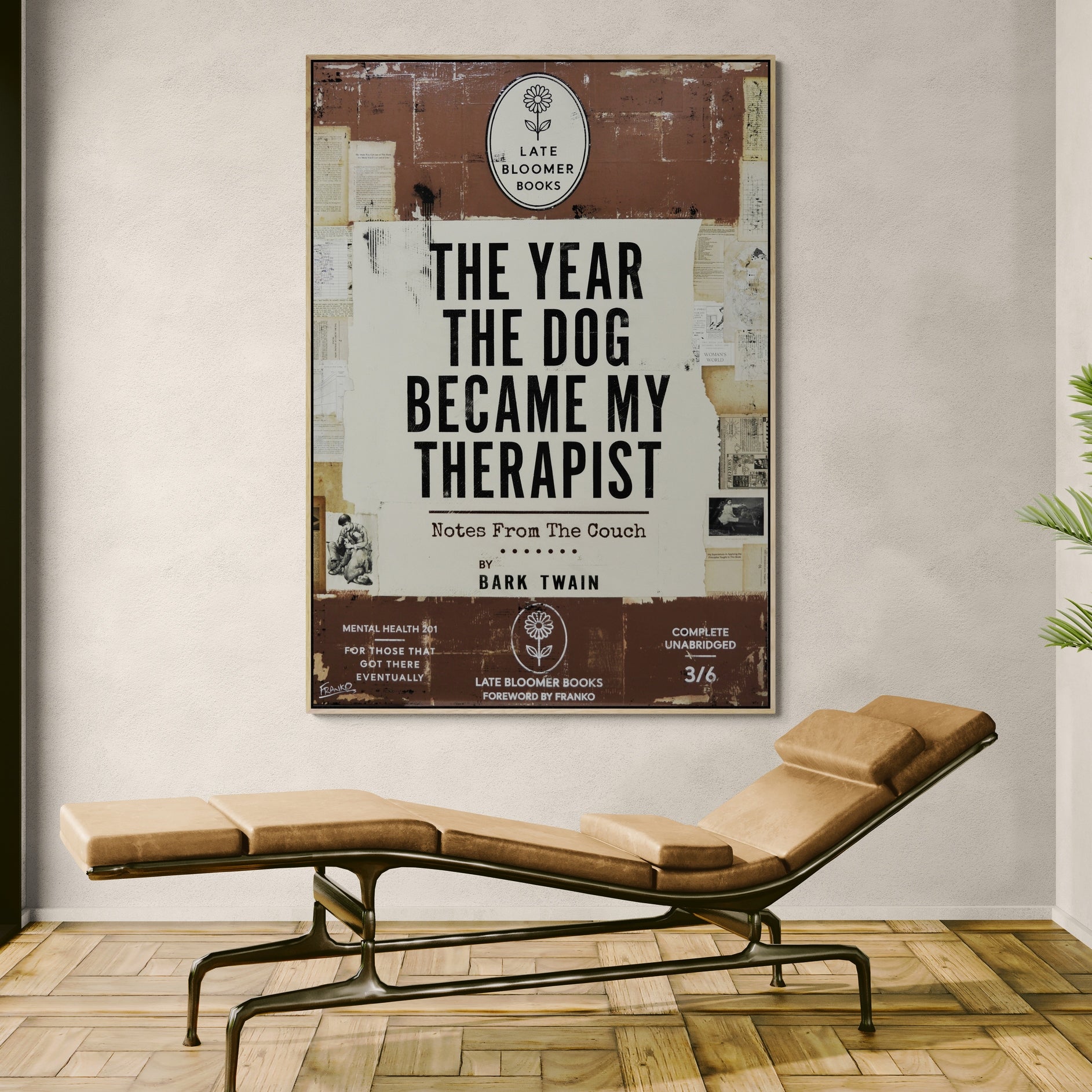 Late Bloomer Mental Health 49 100cm x 140cm Urban Pop Book Club Painting