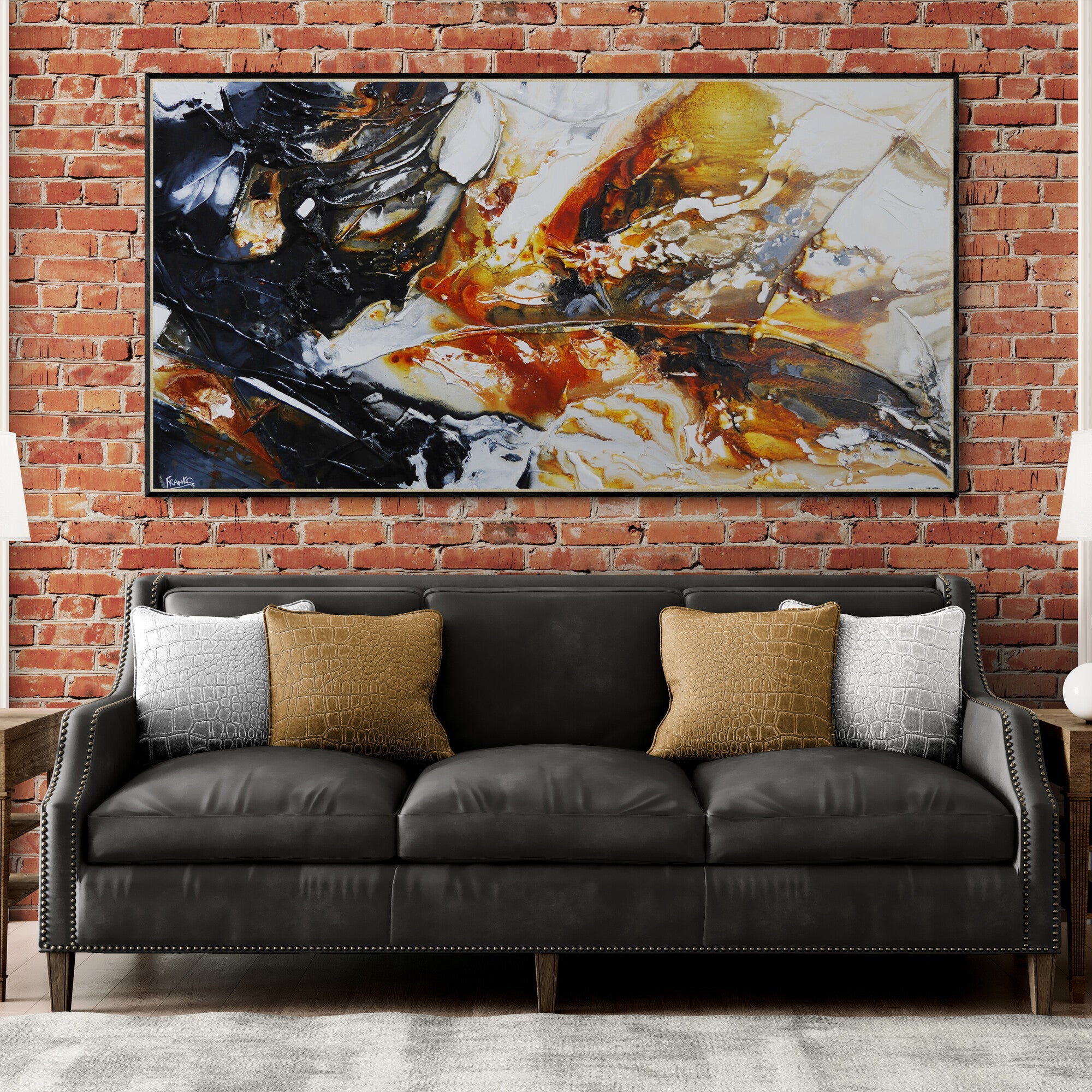 Transact 190cm x 100cm Textured Abstract Painting (SOLD)