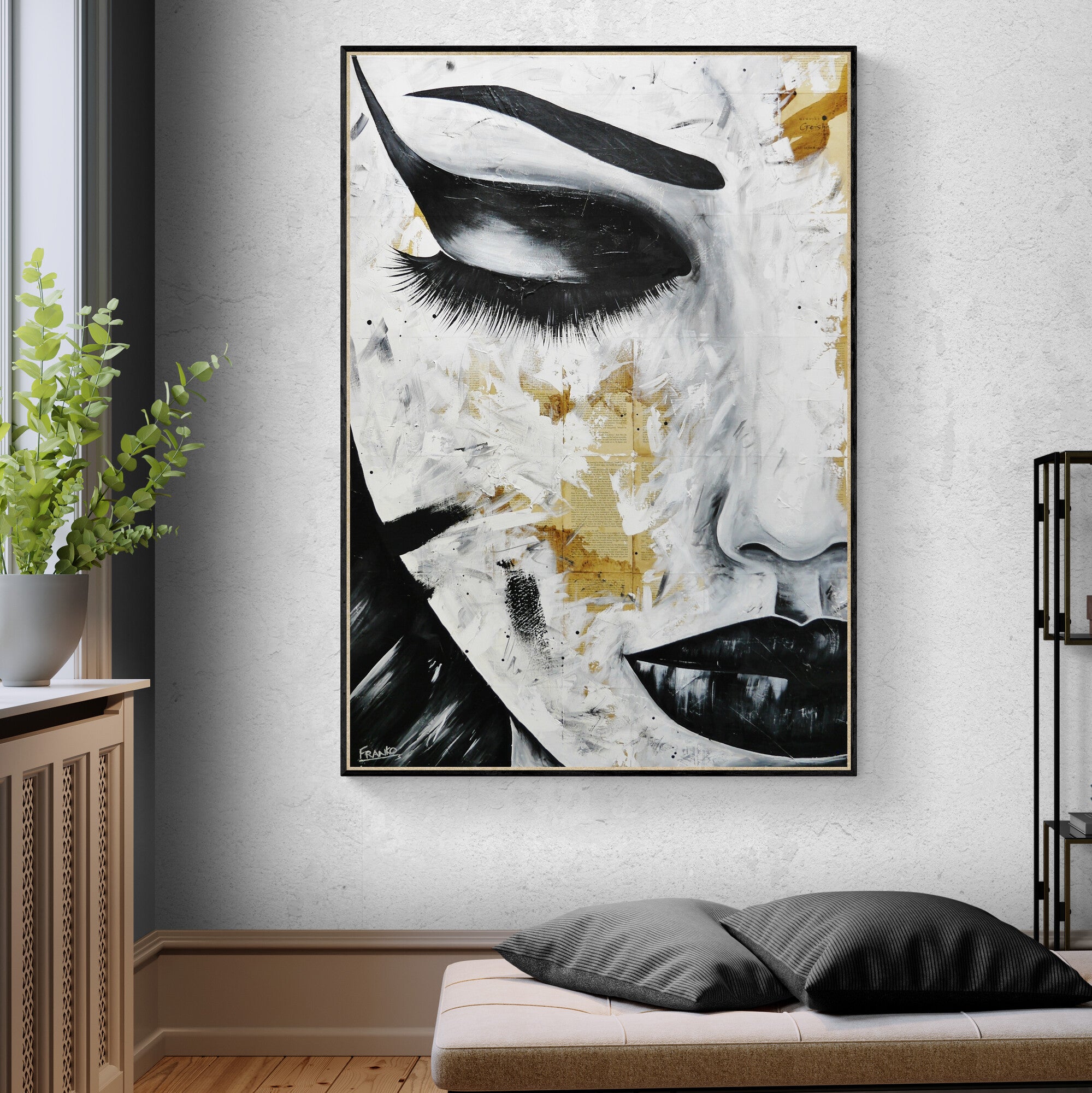 Sensai (Delicate) 100cm x 140cm Geisha Urban Pop Book Club Painting (SOLD)