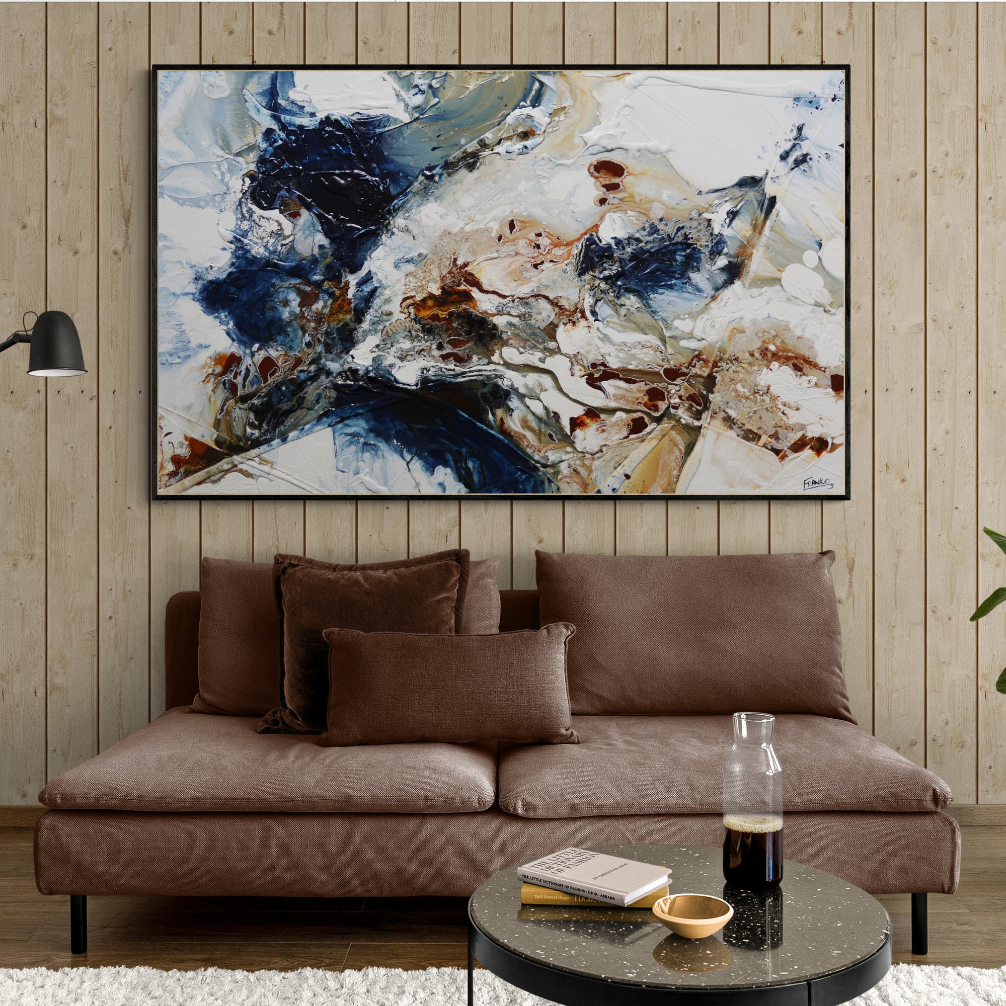 Midnight Rust 160cm x 100cm Rustic Textured Abstract Painting (SOLD)