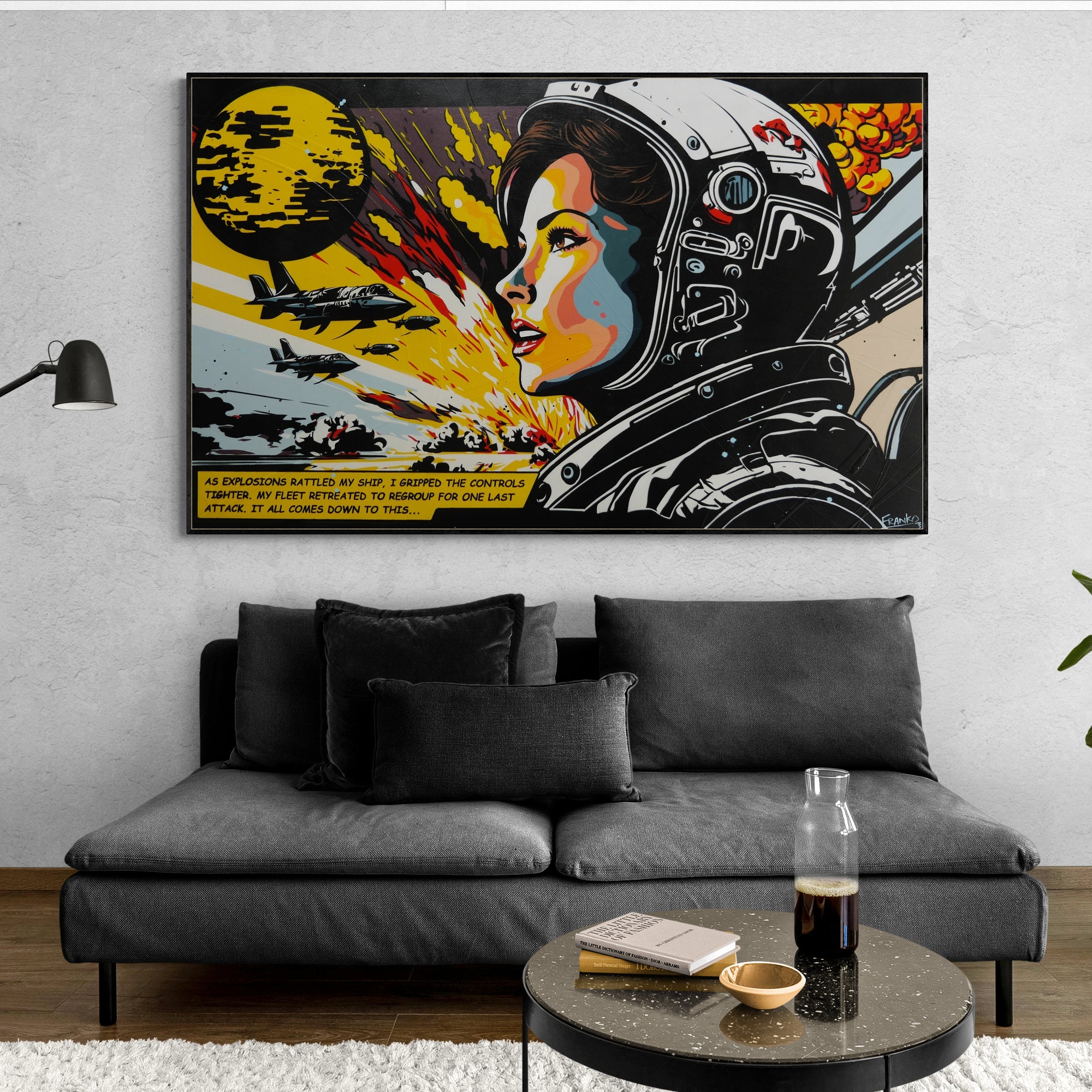 Gripped 160cm x 100cm Space Classic Pop Art Painting-Urban Pop Art-[Franko_Artist]-[Australian_artist]-[Gold_Coast]-[Brisbane]-[modern]-[contemporary]-[original]-[Large_artwork]-[The_Block]-[Dream_Homes]-[ideas]-[Grand_Designs]-[Art_Lover]-Franklin Art Studio