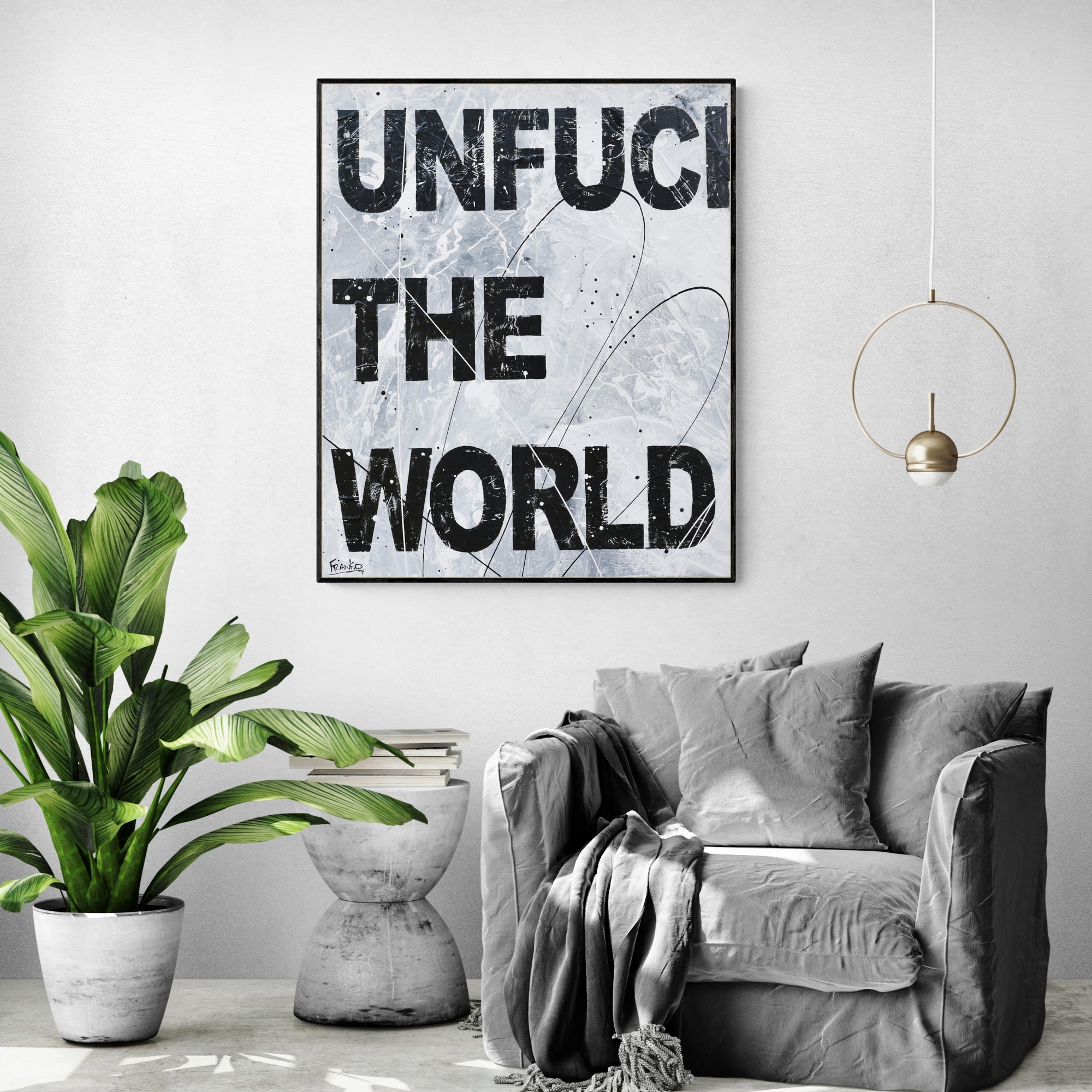 The World Over 120cm x 100cm Textured Urban Pop Art Painting-Urban Pop Art-[Franko_Artist]-[Australian_artist]-[Gold_Coast]-[Brisbane]-[modern]-[contemporary]-[original]-[Large_artwork]-[The_Block]-[Dream_Homes]-[ideas]-[Grand_Designs]-[Art_Lover]-Franklin Art Studio