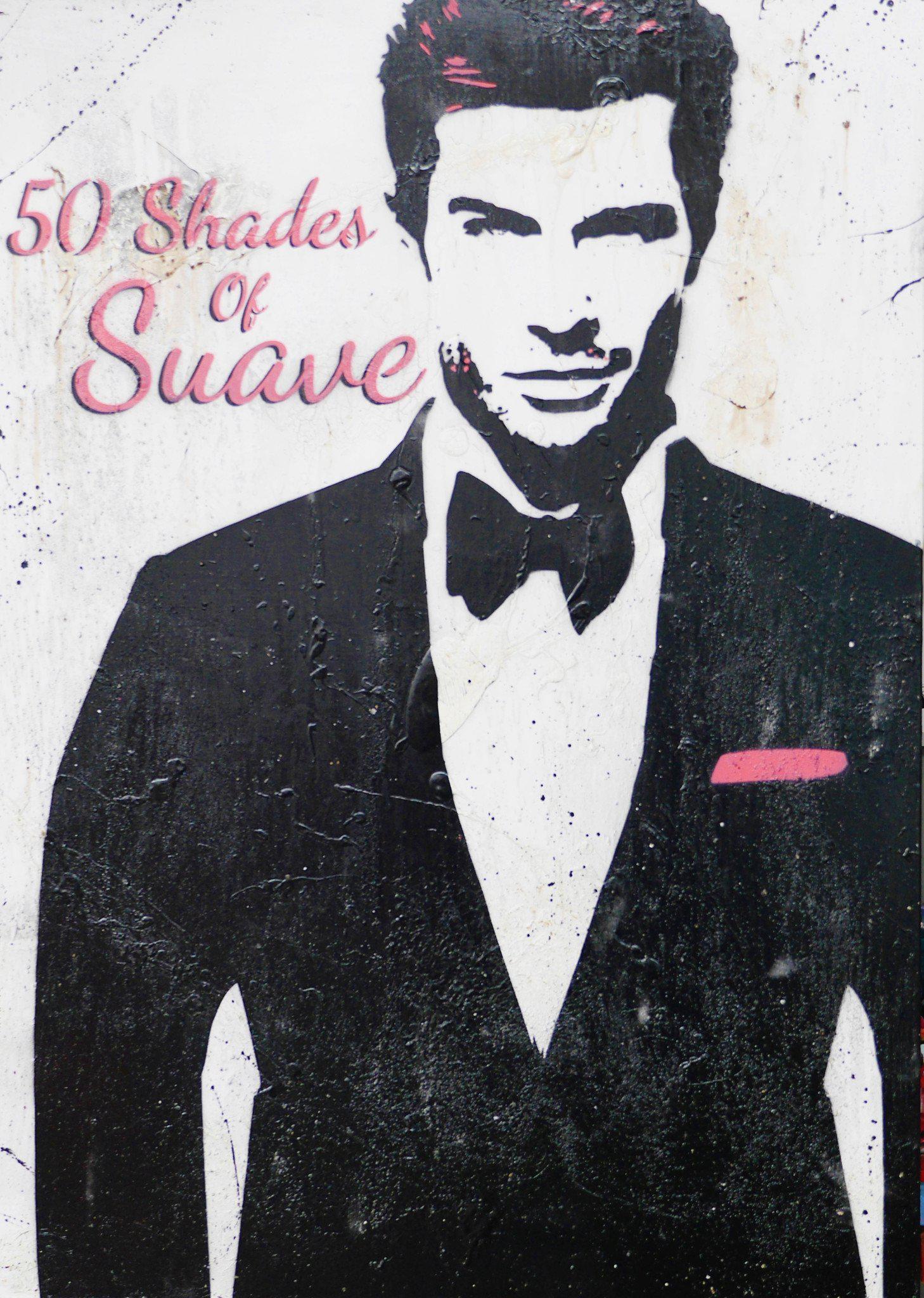 50 Shades 140cm X 100cm Urban Pop Art Black Pop Art Painting (SOLD)-urban pop-[Franko_Artist]-[Australian_artist]-[Gold_Coast]-[Brisbane]-[modern]-[contemporary]-[original]-[Large_artwork]-Franklin Art Studio