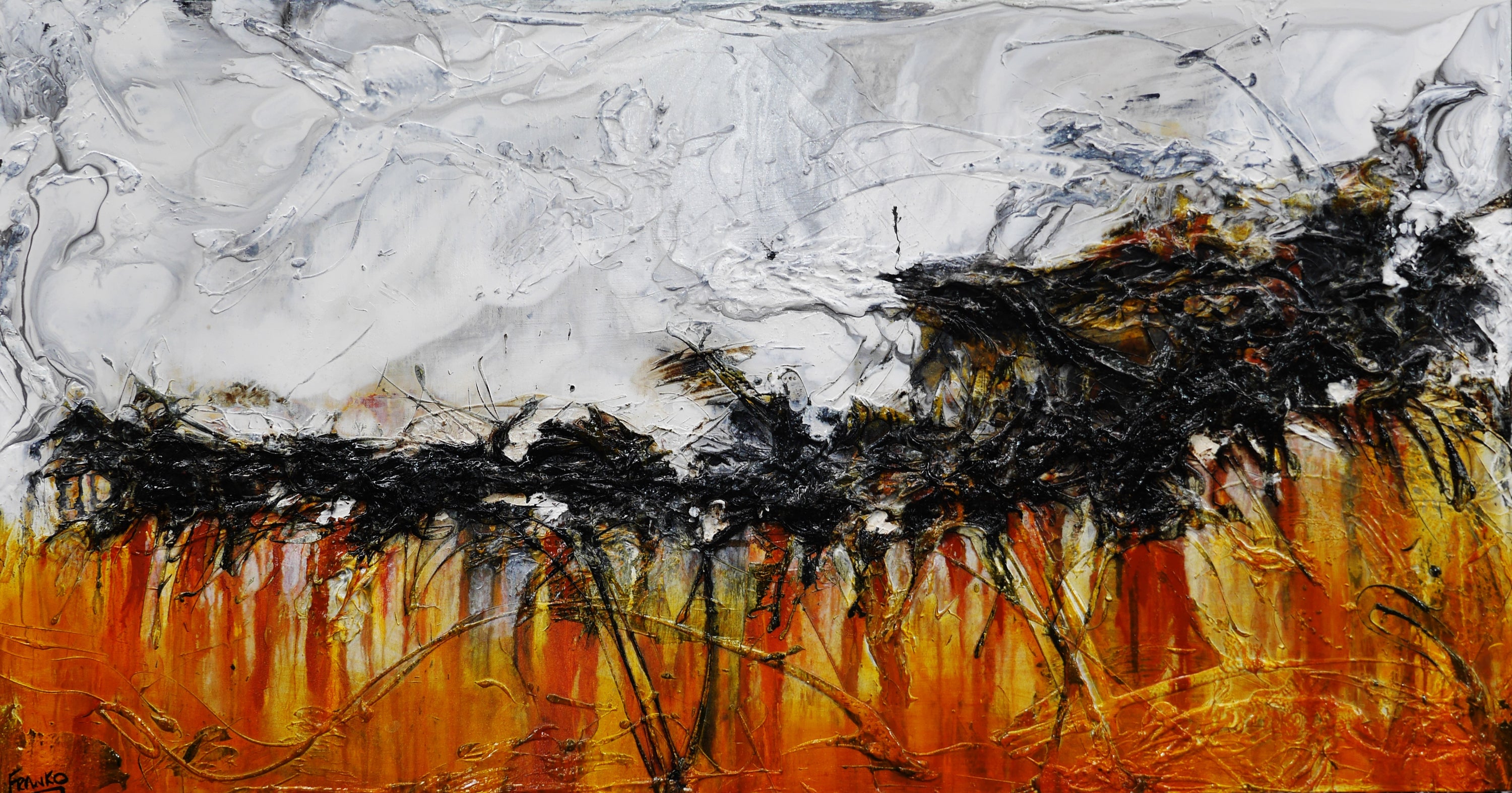 Our Rusted Outback 190cm x 100cm Grey Sienna Textured Abstract Painting-Abstract-[Franko_Artist]-[Australian_artist]-[Gold_Coast]-[Brisbane]-[modern]-[contemporary]-[original]-[Large_artwork]-Franklin Art Studio