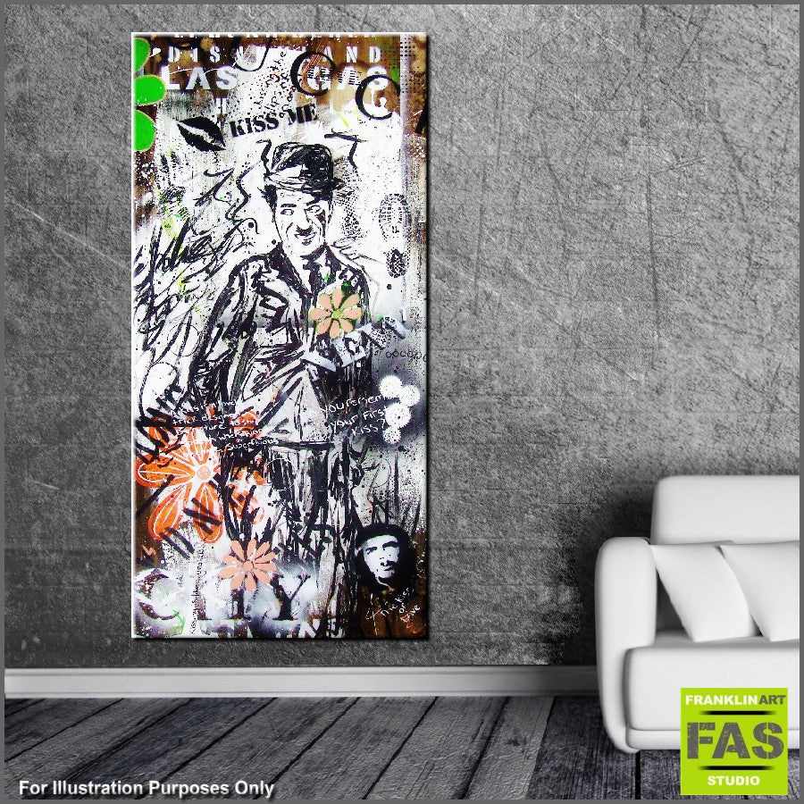 Be Inspired! Urban Pop Charlie Chaplin Brown (SOLD)-urban pop-[Franko_Artist]-[The_Block]-[Dream_Homes]-[ideas]- [Grand_Designs]-Franklin Art Studio