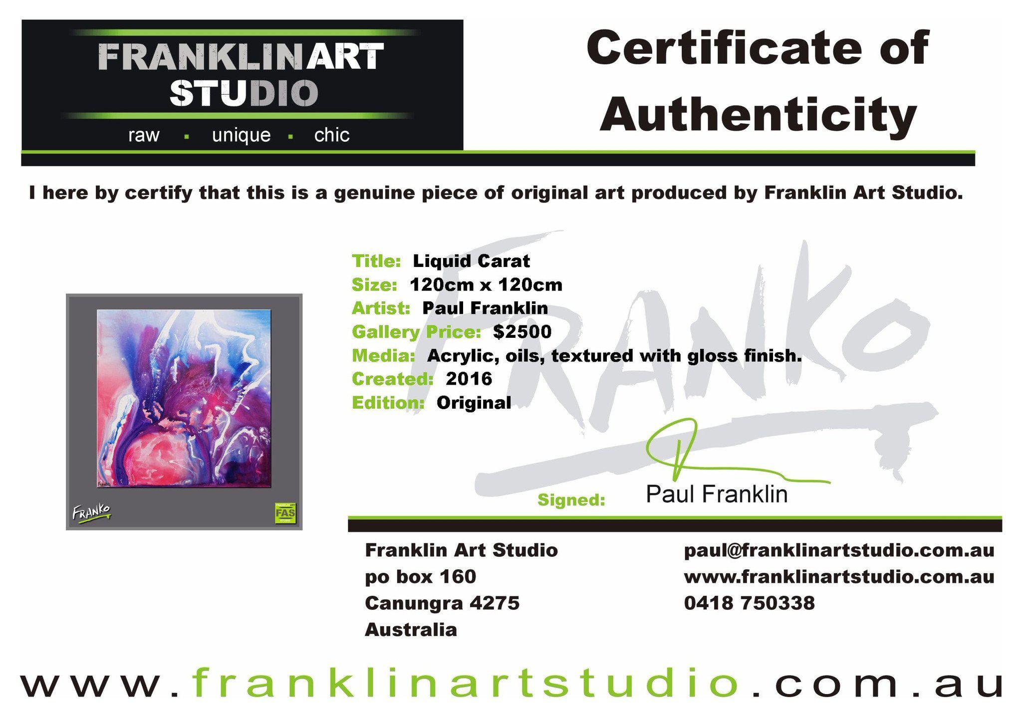 Blue Bird Liquid Carat 120cm x 120cm Pink and Purple Abstract Painting (SOLD)-abstract-[Franko_Artist]-[The_Block]-[Dream_Homes]-[ideas]-[Grand_Designs]-[Art_Lover]-Franklin Art Studio